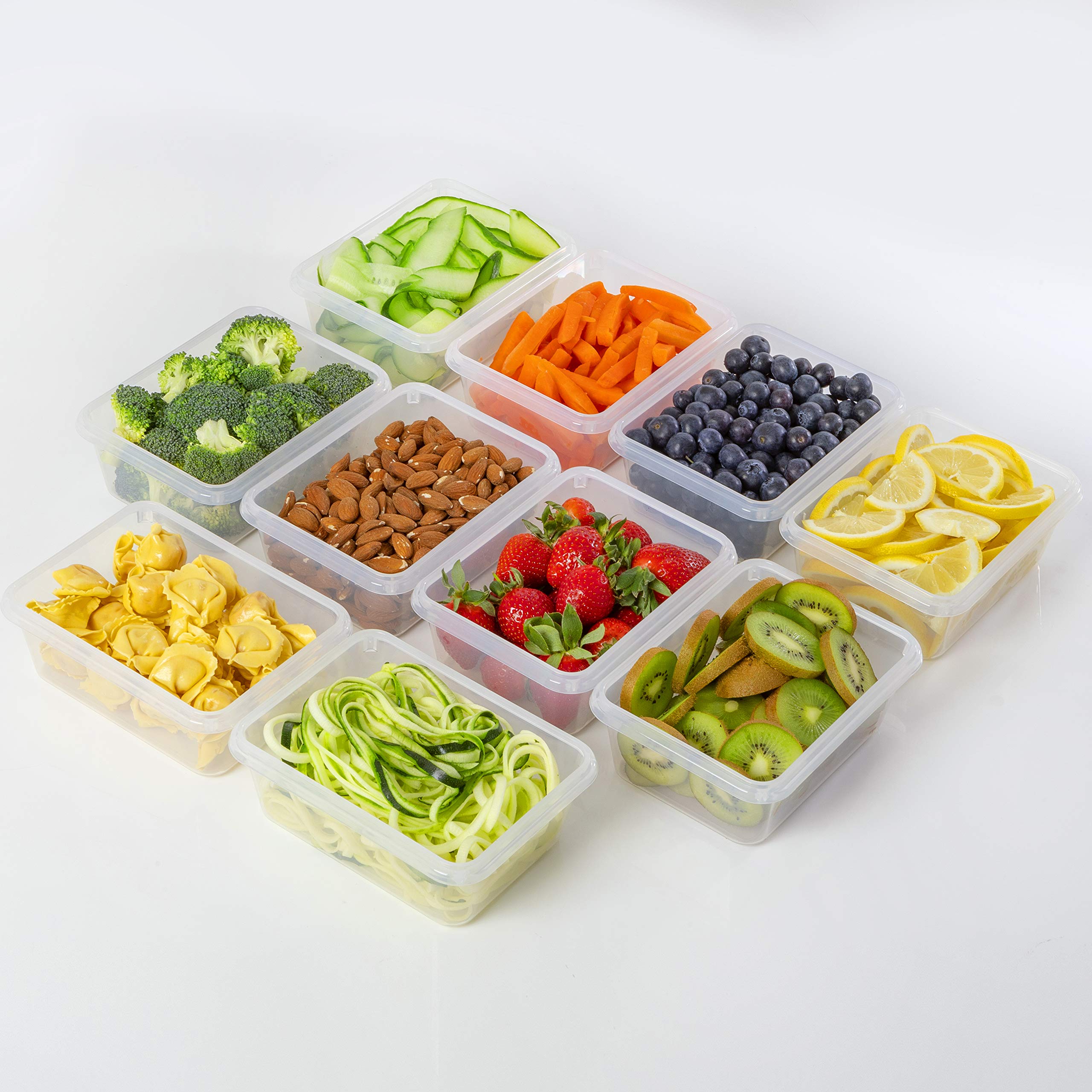 Fullstar 20 Pcs Plastic Food Storage Containers With Lids (10 Containers & 10 Lids), Leakproof Bpa-Free Containers For Kitchen O