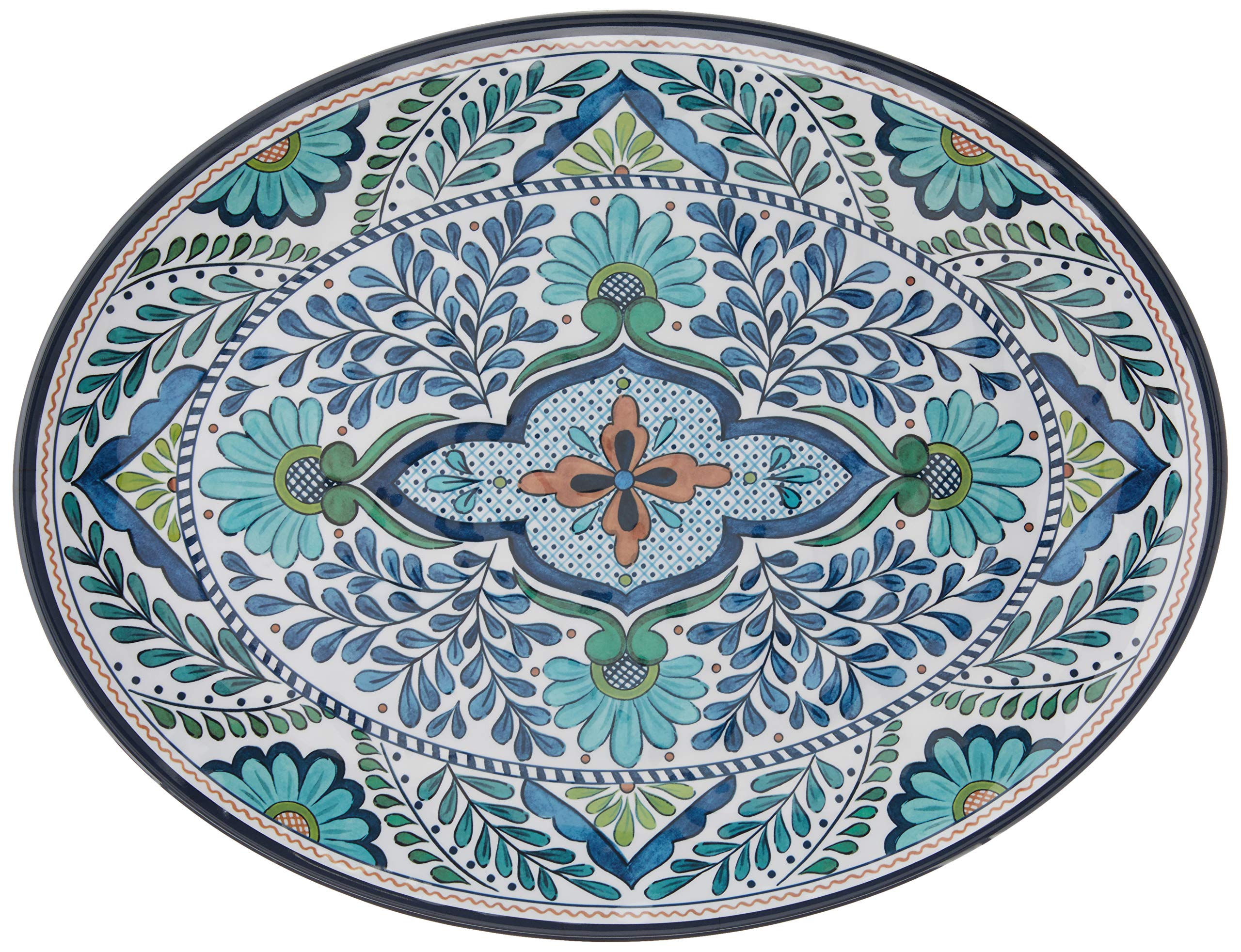 Certified International Talavera Melamine 18'' X 13.5'' Oval Platter, Multicolor