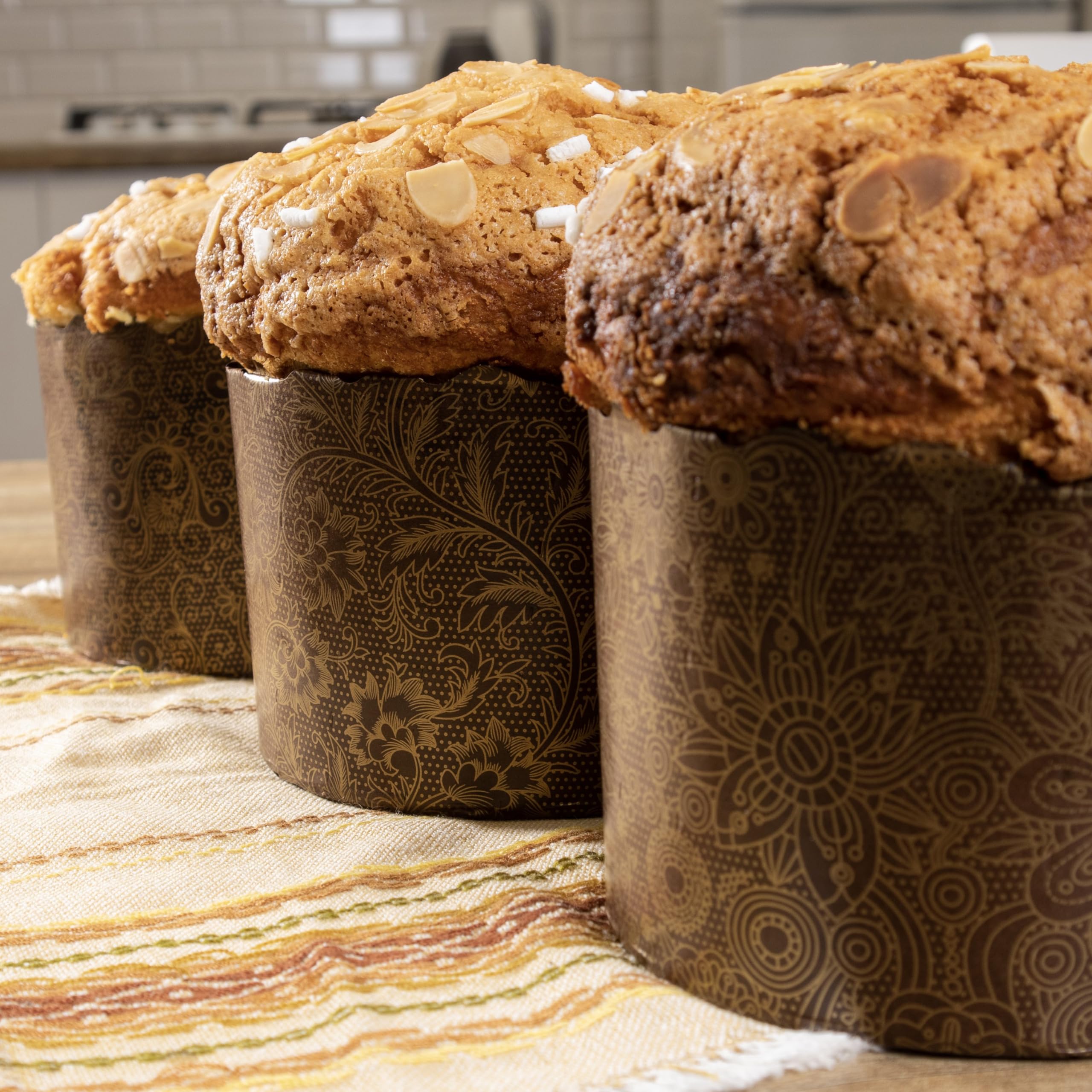 Paska Mold Easter Bread Forms |12 Pack 1 Kg | Easter Bread Paper Mold Kulich - Panettone Paper Mold Large Pascha Mold - Panetton