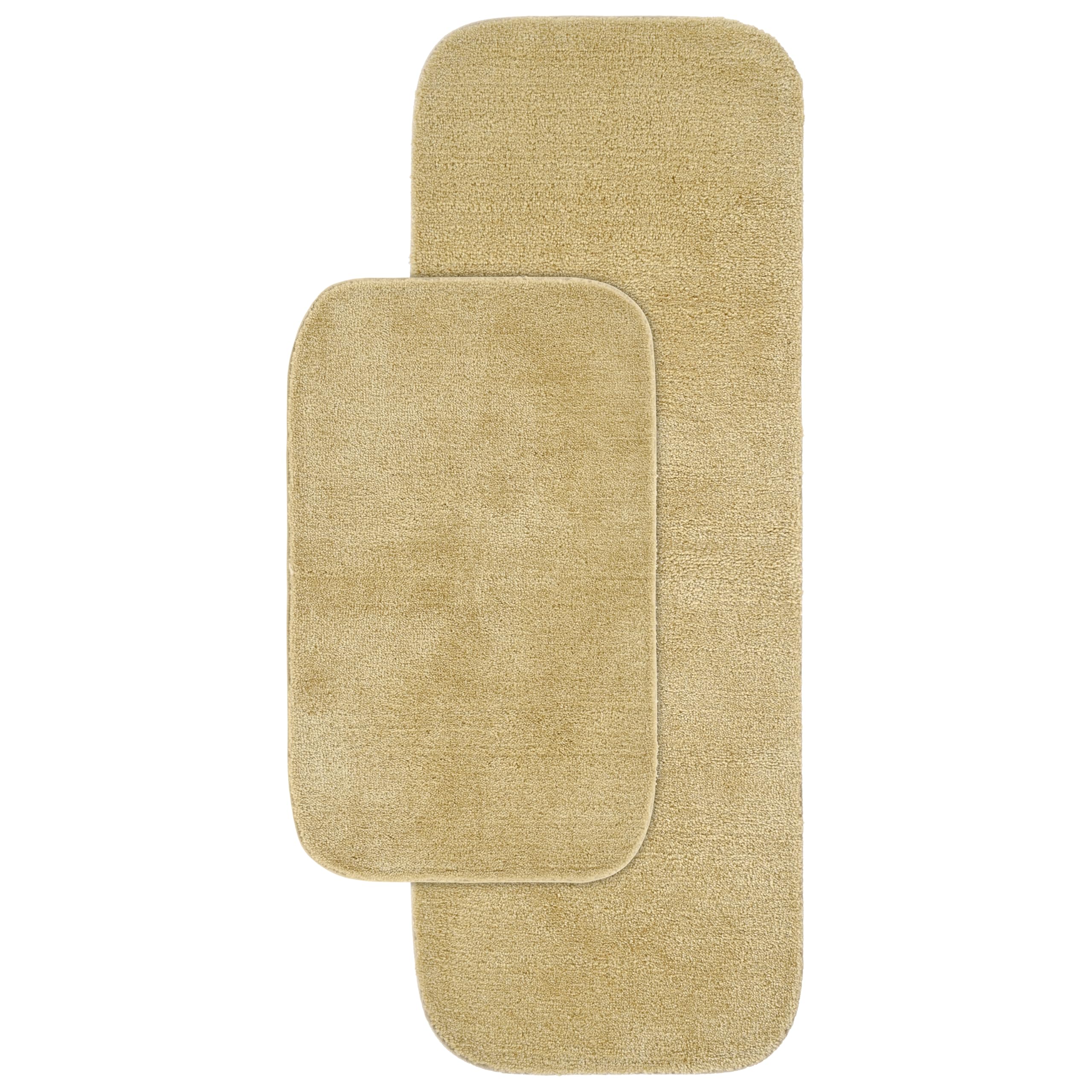Garland Rug Traditional Nylon Washable Linen 2 Bath Rugs (21 X 34, 22 X 60) - Soft, Absorbent, And Stylish For Your Bath