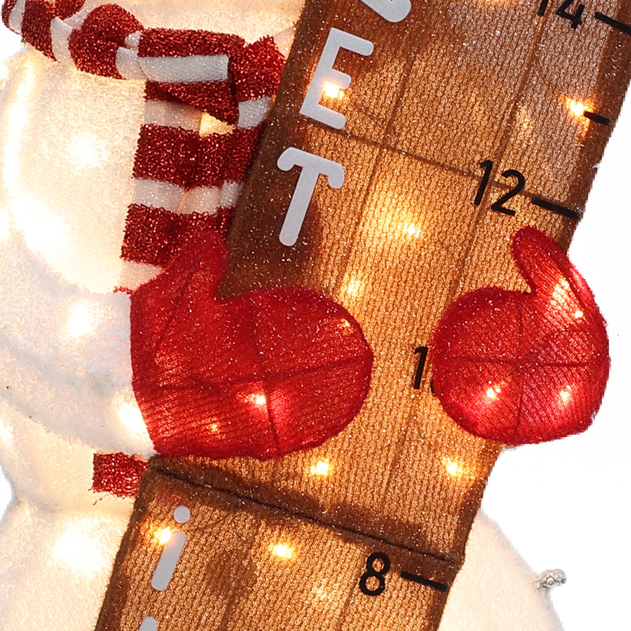 LuxenHome 3.5FT Lighted Snowman Outdoor Christmas Decorations, Light Up Snowman Holding Let It Snow Sign Christmas Decor, Xmas D