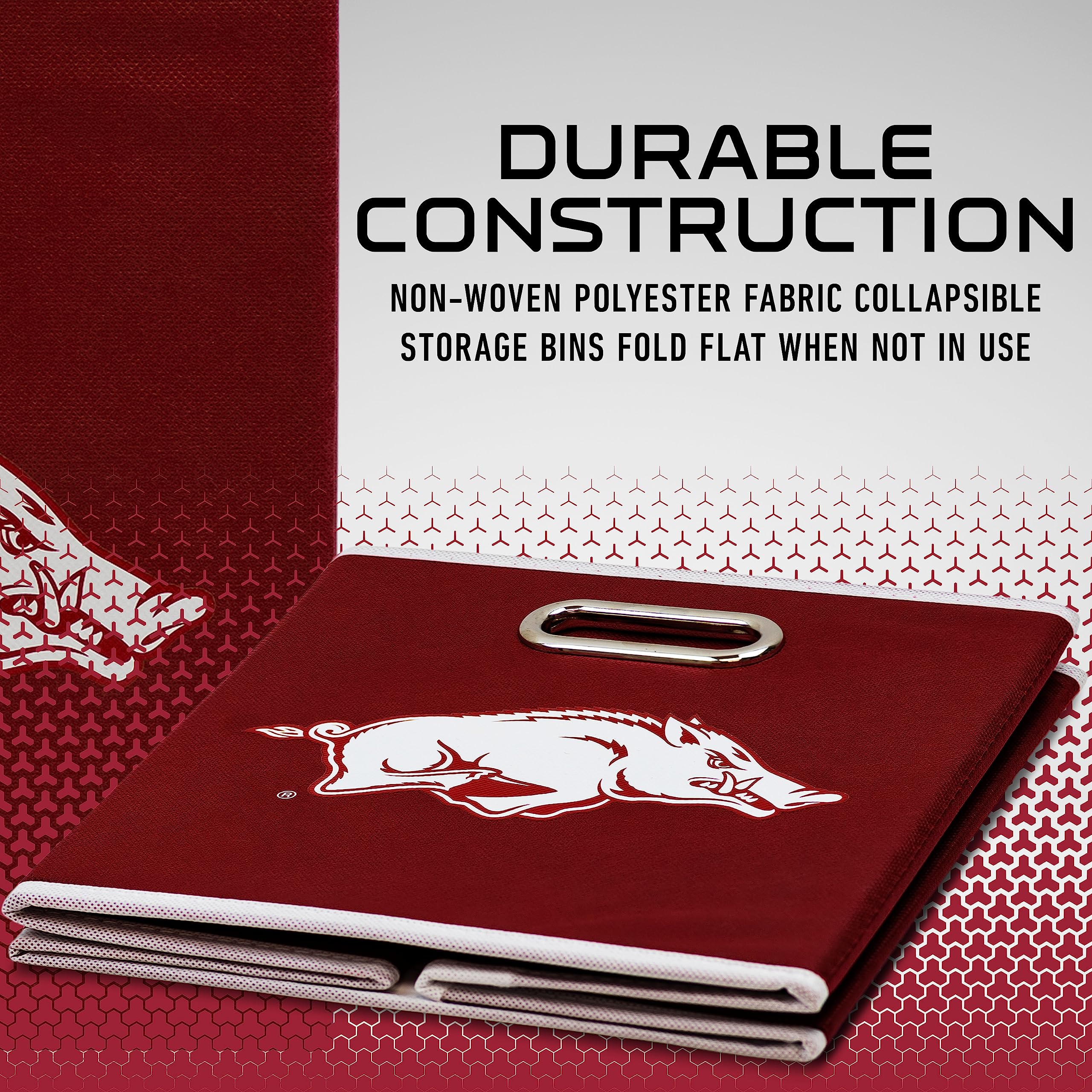 Franklin Sports Unisex Franklin Sports Ncaa Arkansas Razorbacks Storage Bin, Team Specific, One Size Us