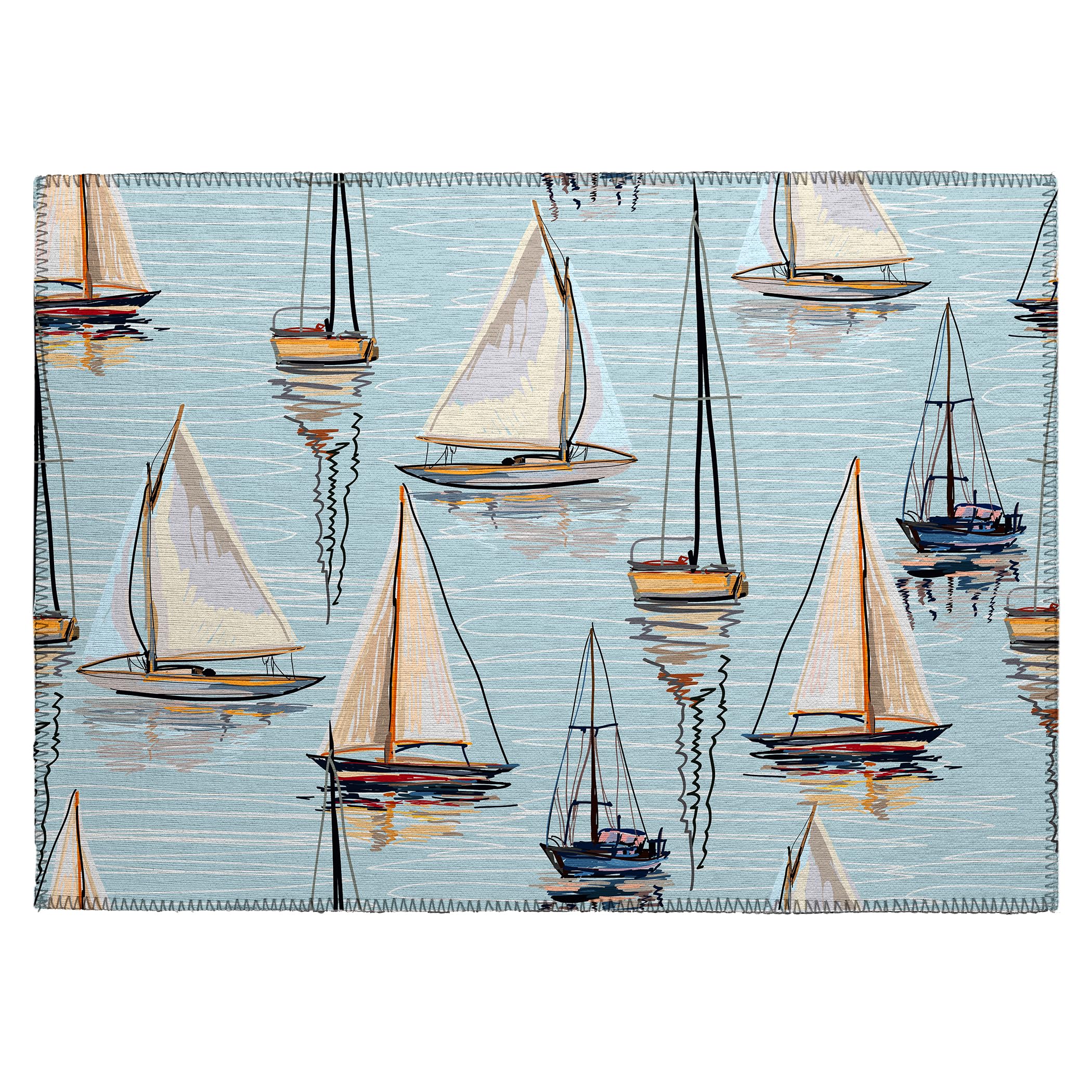 Dalyn Rugs Harbor HA8 Blue Washable 26 x 310 Indoor Outdoor Area Rug, Easy Clean, Machine Washable, Non Shedding, Bedroom, Liv