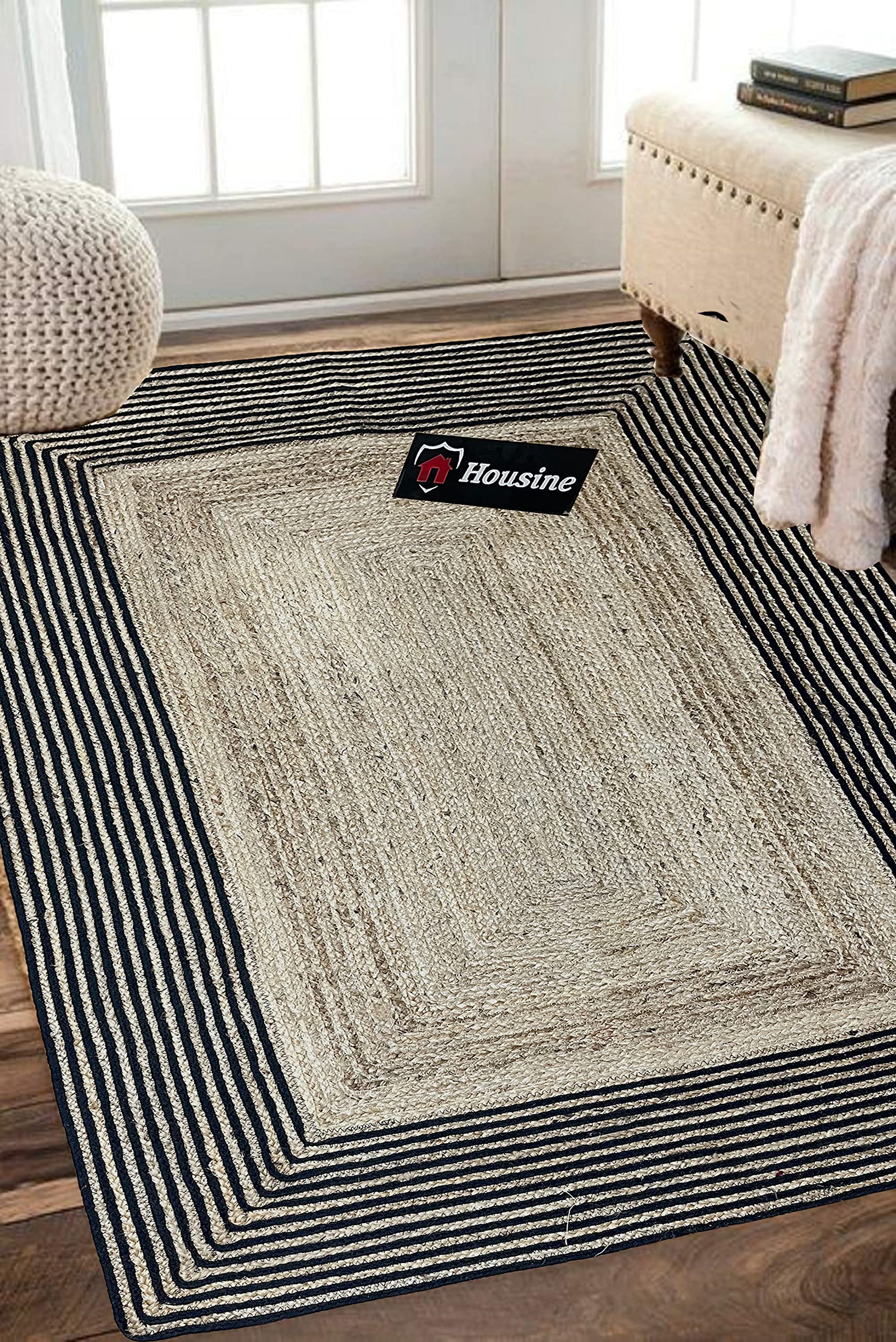 Housine Natural Fibber Vintage Collection Eco Friendly Carpet Farmhouse Indoor Beautiful Style For Living & Bedroom Braided Carp
