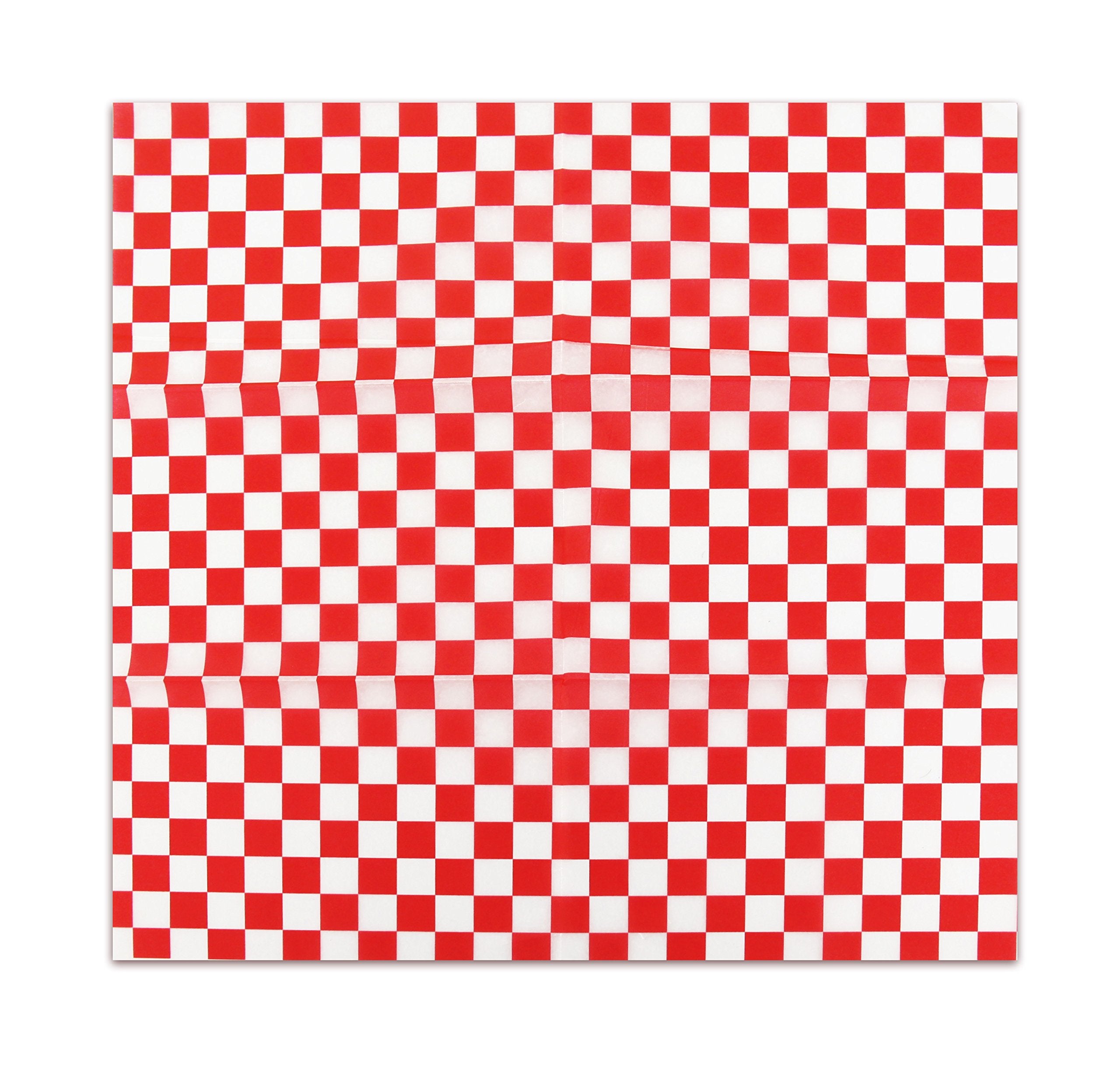 New Star Foodservice 44263 Red Check Food Basket Liners, 12 By 12-Inch, Set Of 36