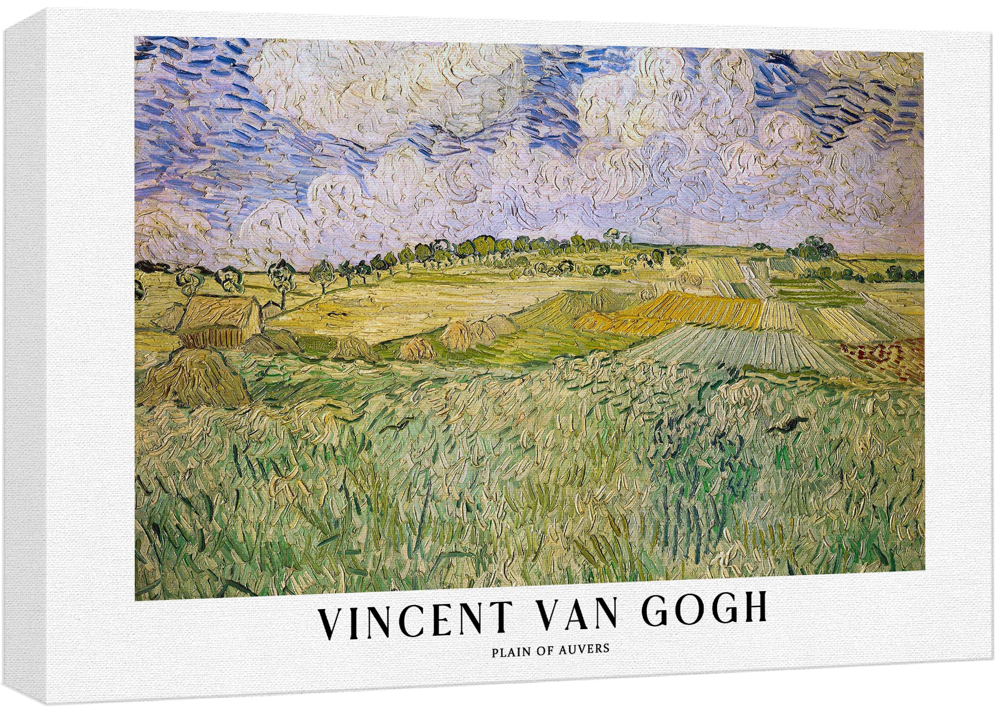 Wall26 Canvas Print Wall Art Plain Of Auvers By Vincent Van Gogh Historic Classical Illustrations Fine Art Decorative Vintage Ze