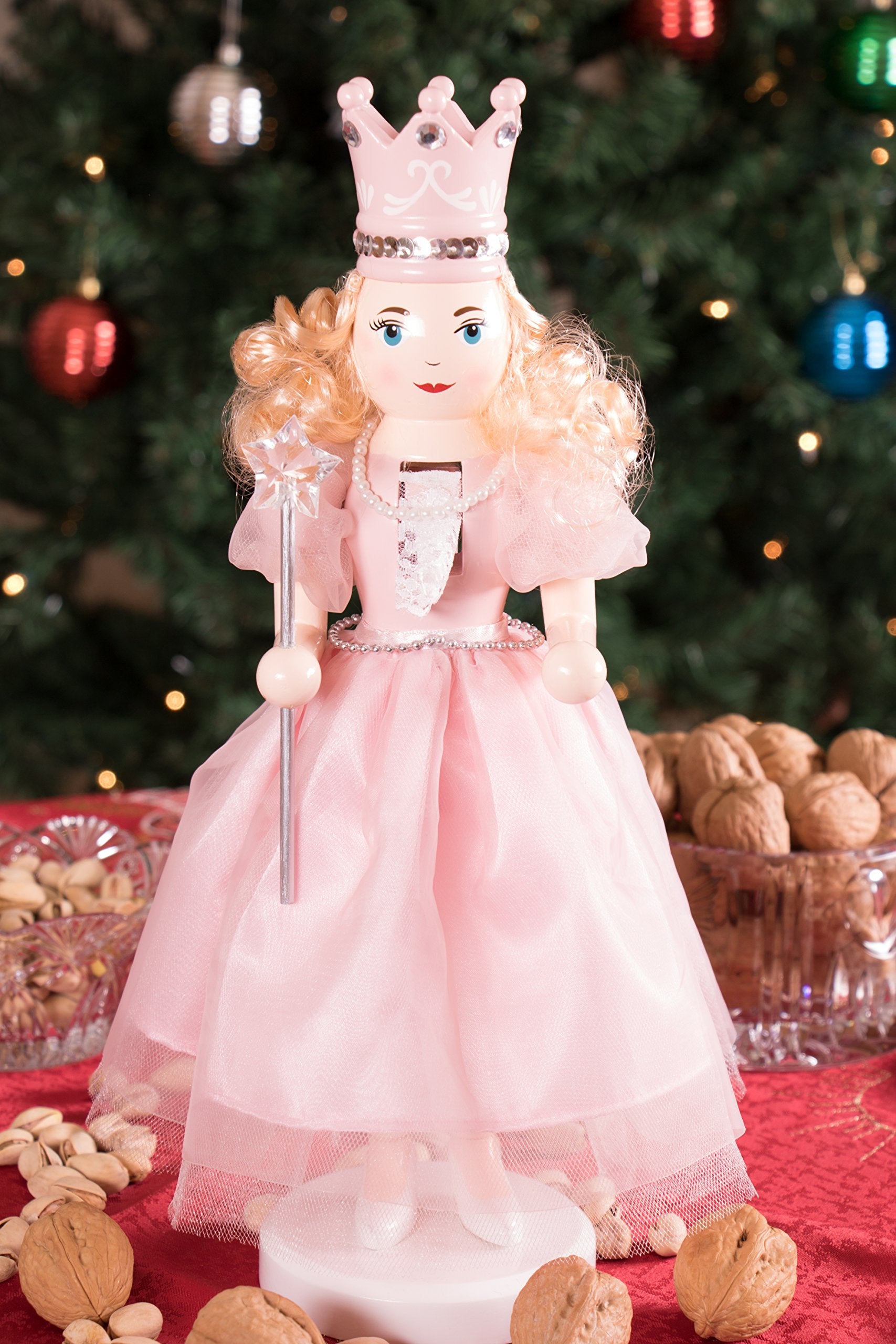 Clever Creations Sugar Plum Fairy 14 Inch Traditional Wooden Nutcracker, Festive Christmas D  cor for Shelves and Tables