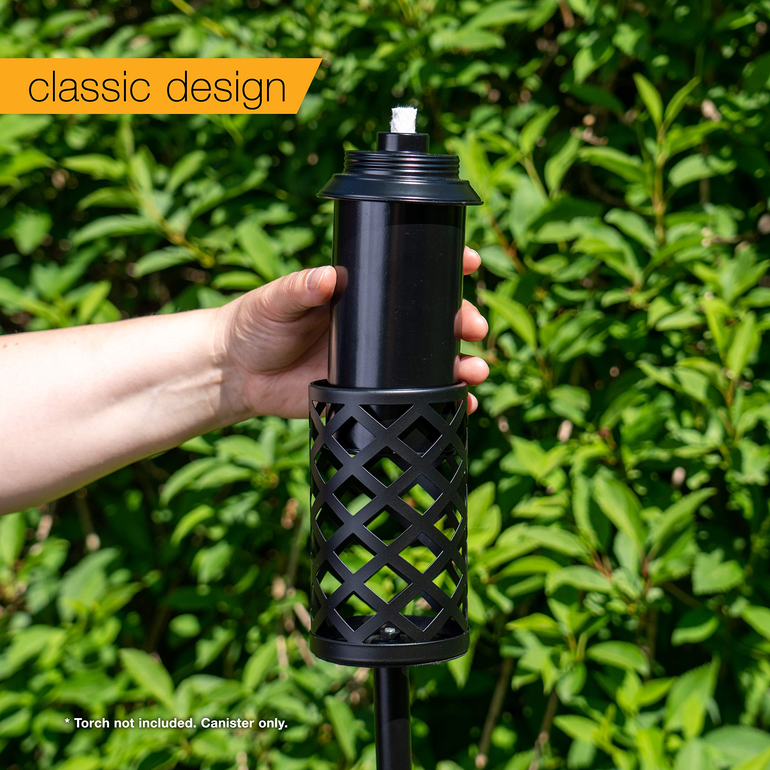 Backyadda Torch Replacement Canisters (16 Oz). Compatible With Tiki Brands (Bamboo And Most Metal Styles). Easy Fill Opening. 4-