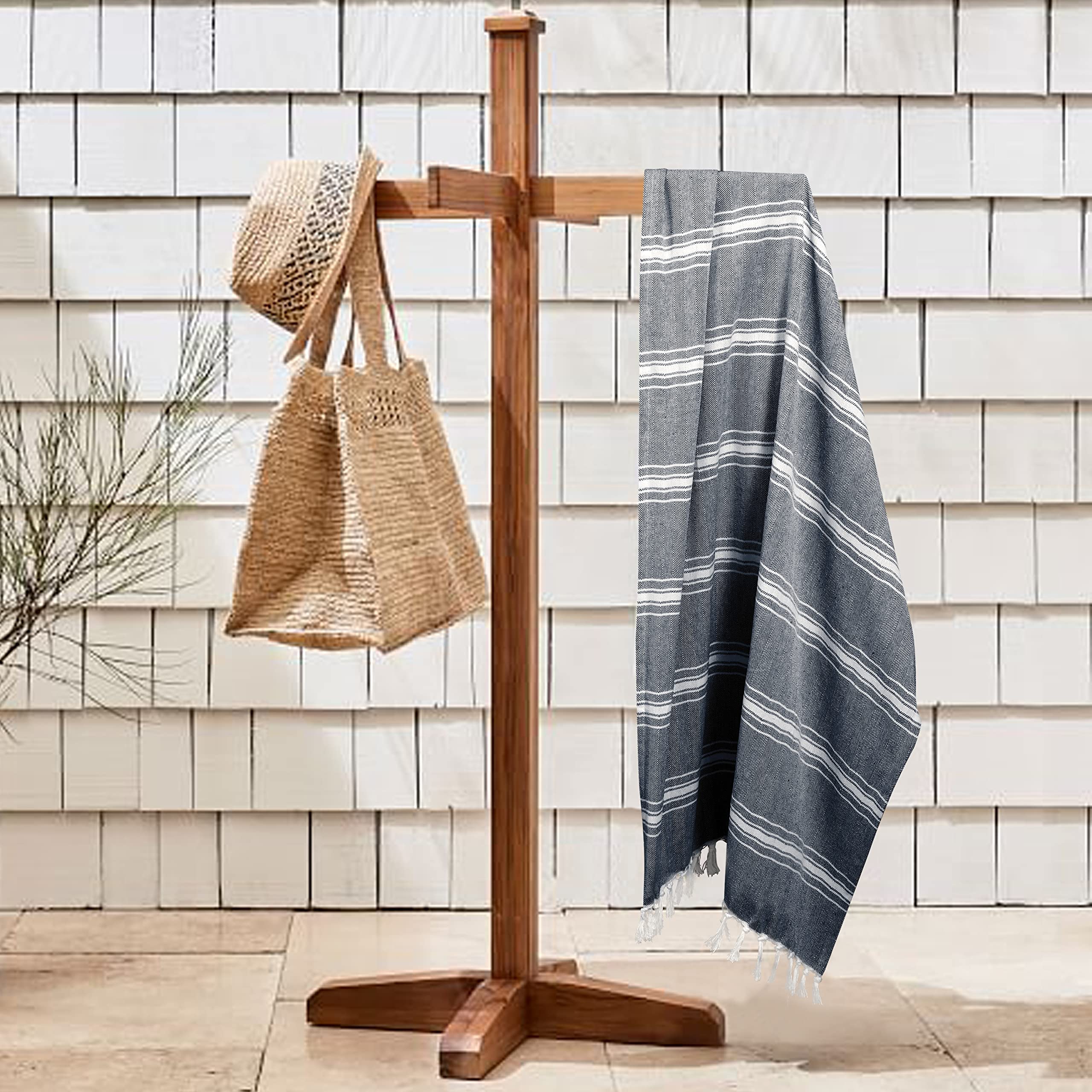 Belizzi Home Turkish Beach Towel -Large Beach Towels Oversized 2 Pack - Soft Durable Compact Lightweight Quick Dry Sand Free Bat
