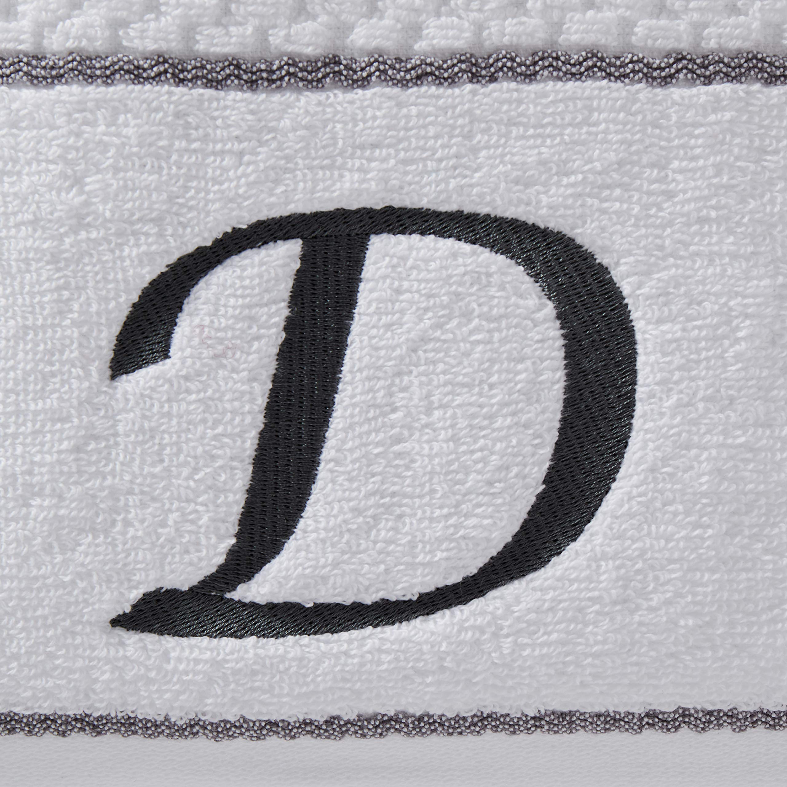 SKL Home by Saturday Knight Ltd. Monogram ''D'' Bath and Hand Towel Set  White  4-pack