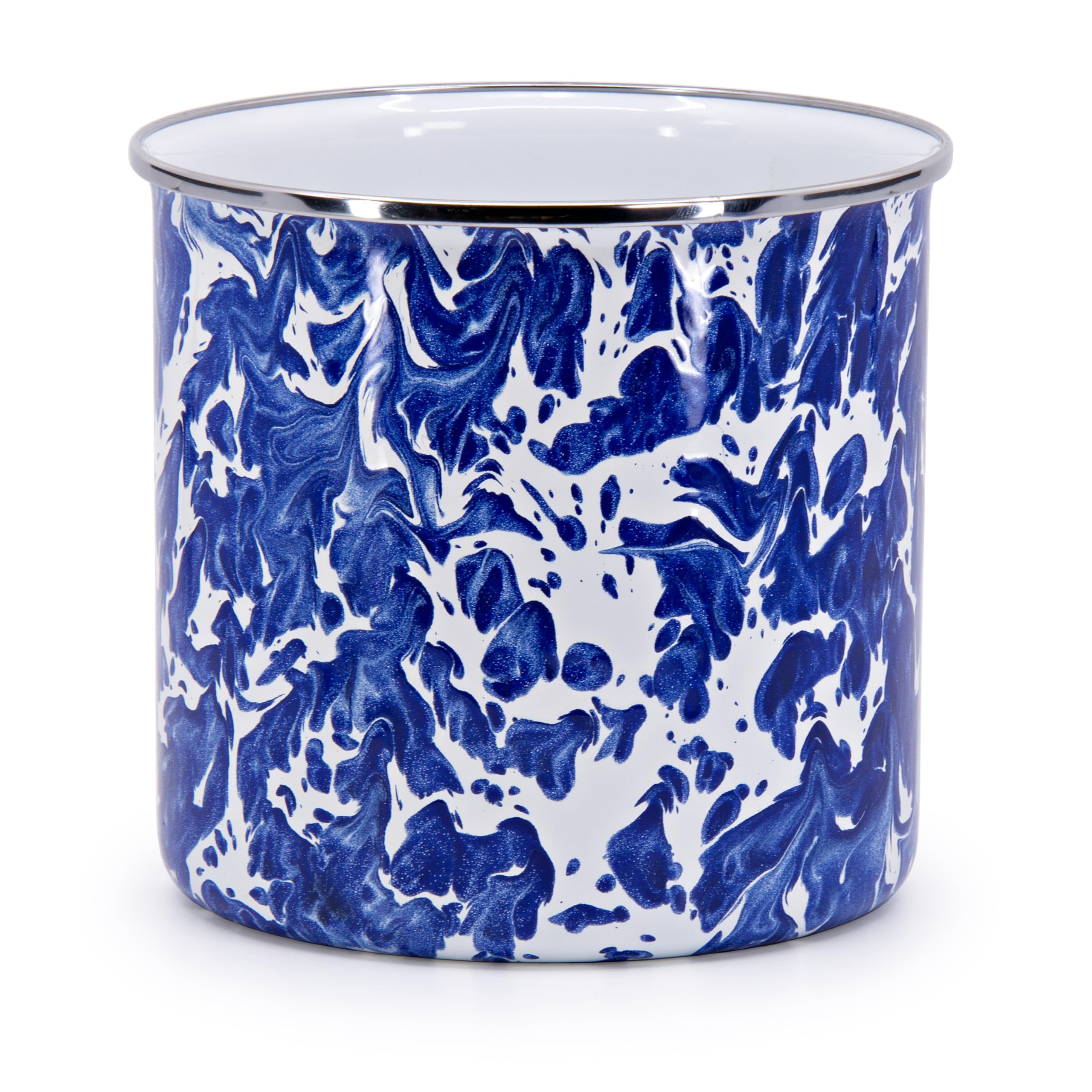 Golden Rabbit Enamelware - Utensil Holder (Cobalt Swirl)