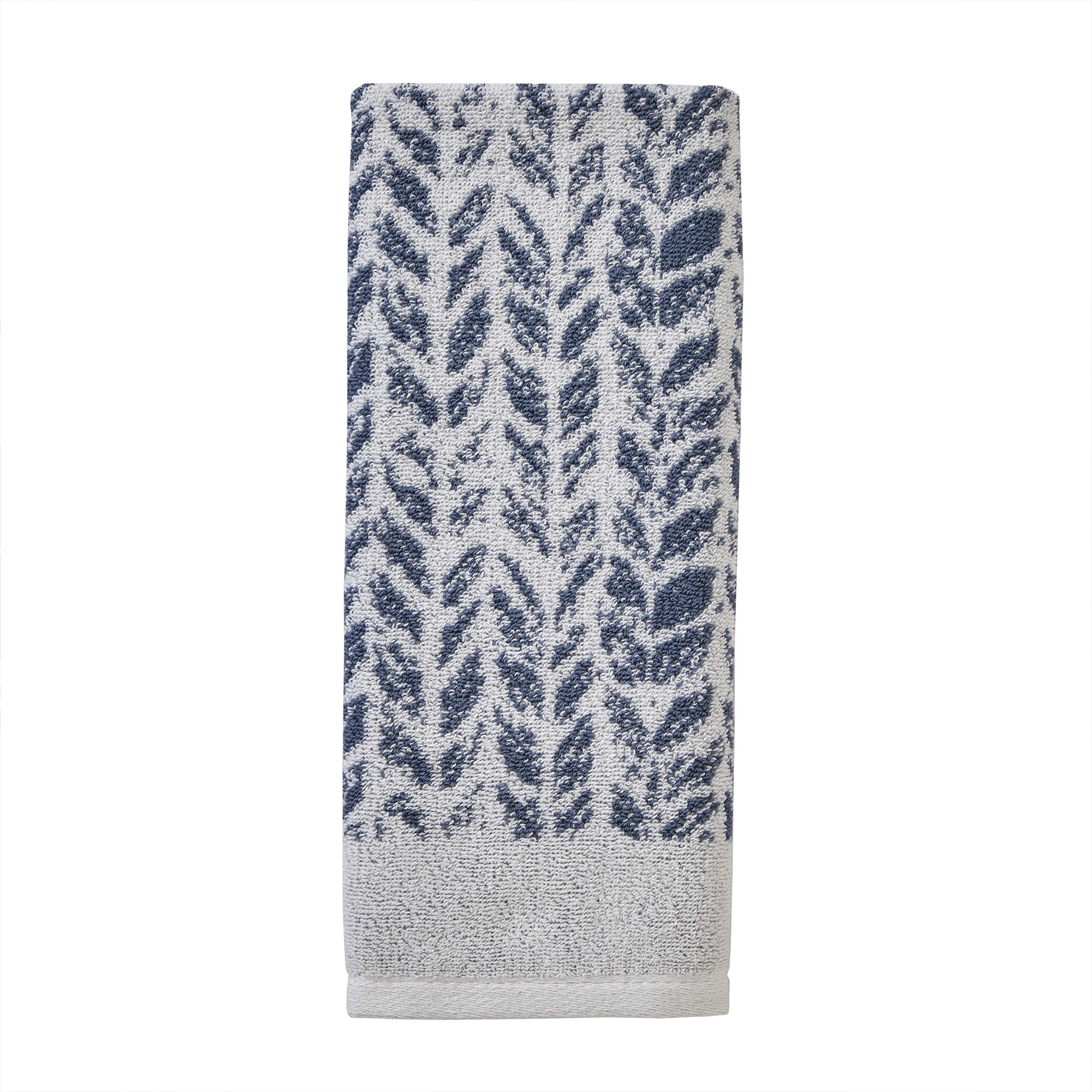 SKL Home by Saturday Knight Ltd. Distressed Leaves Hand Towel (2-Pack) Denim Blue