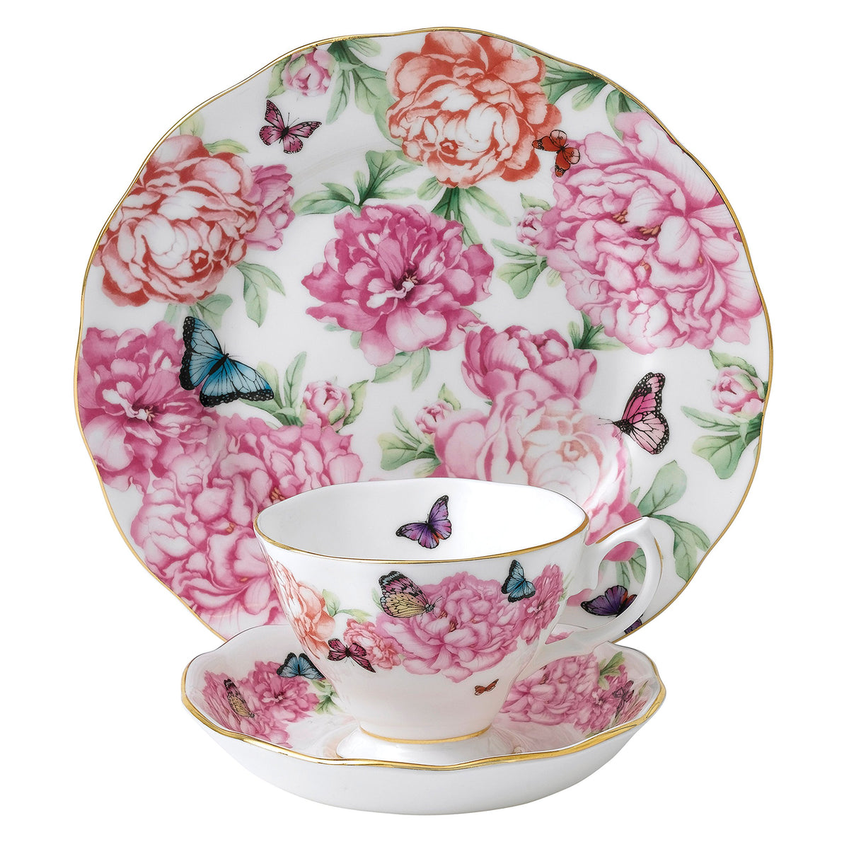 Miranda Kerr For Royal Albert Gratitude 3-Piece Set (Teacup, Saucer & Plate 8'')