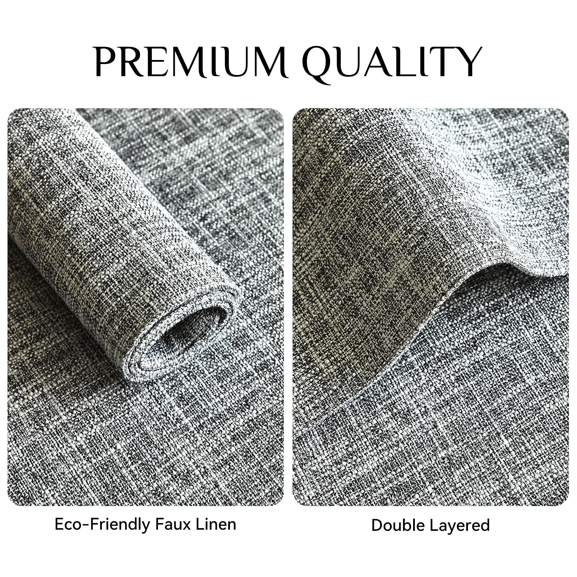 Softalker Faux Linen Placemats Set Of 6-12 X 18 Inch, Heat Resistant Double Layered Durable Burlap Farmhouse Place Mats, Non-Sli