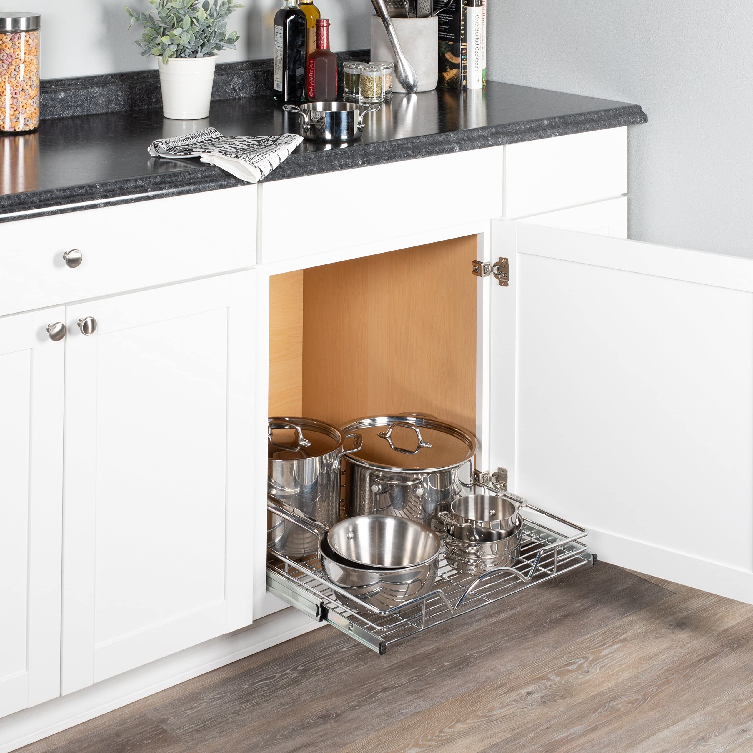 Holdn Storage Pull Out Cabinet Organizer, Heavy Duty Caddy W/Lifetime Limited Warranty -17   W X 21   D - Requires At Least 18-1