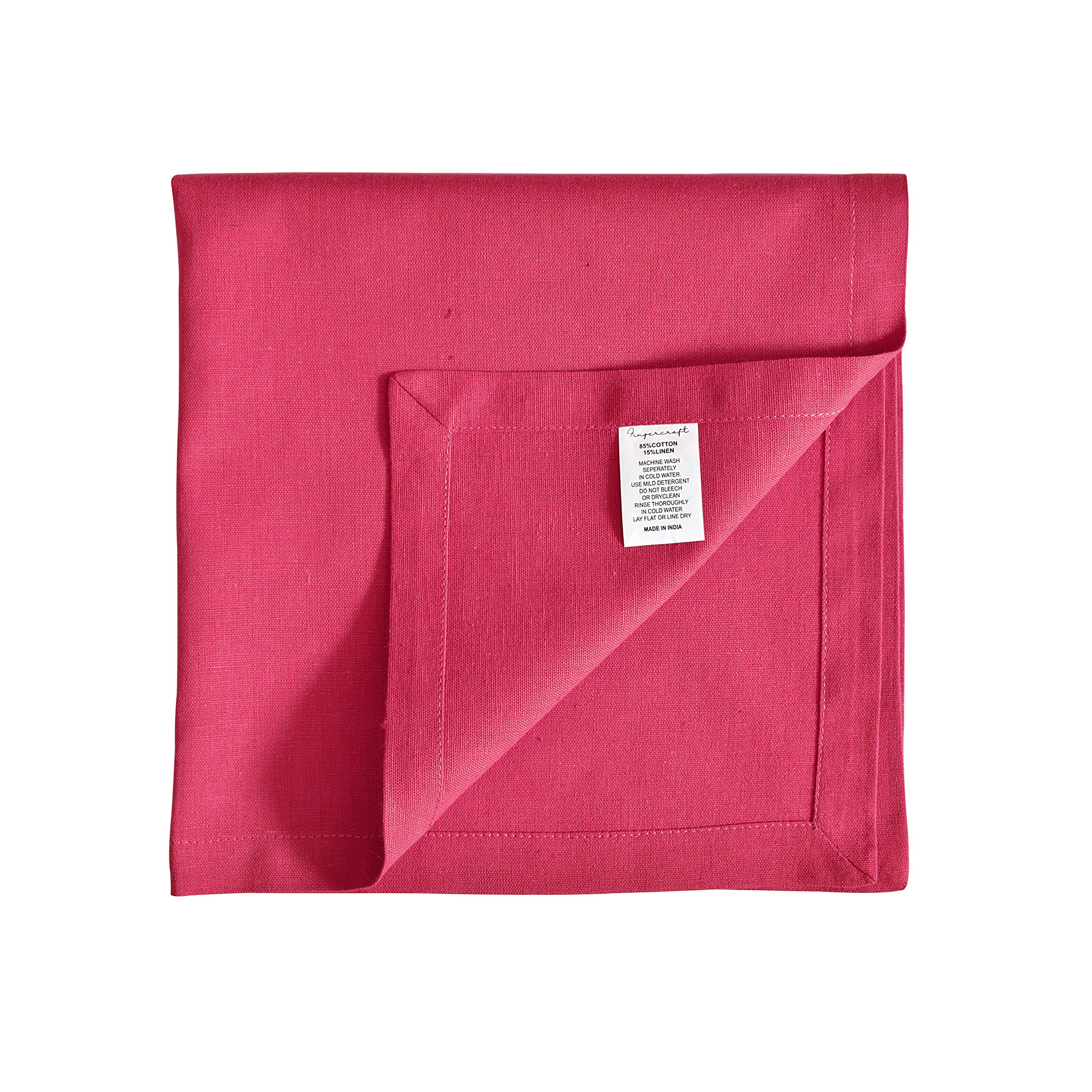 Fingercraft Dinner Cloth Napkins, Cotton Linen Blend Fabric 12 Pack, Premium Quality, Mitered Corners For Every Day Use Napkins