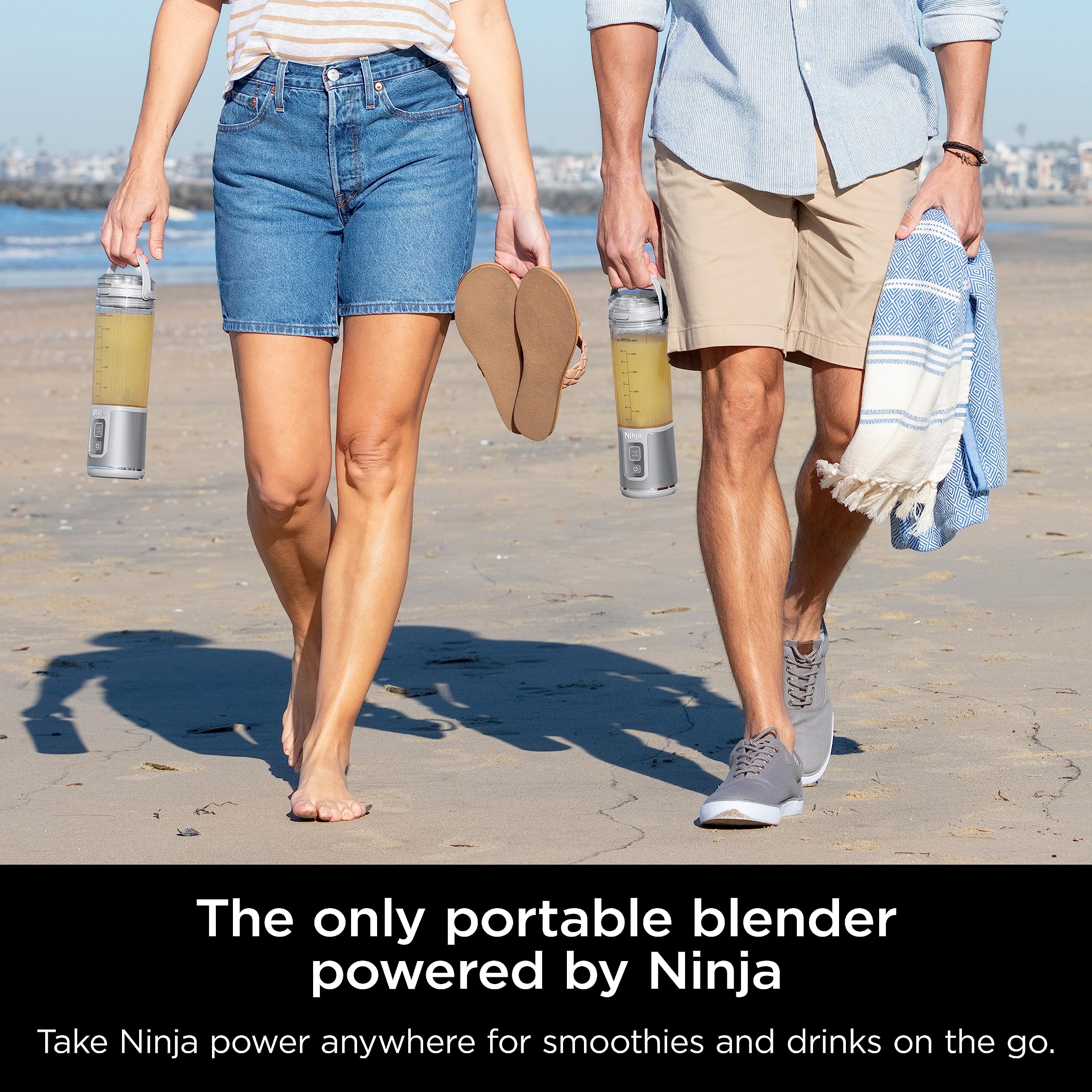 Ninja Bc151Wh Blast Portable Blender, Cordless, 18Oz. Vessel, Personal Blender-For Shakes & Smoothies, Bpa Free, Leakproof-Lid &