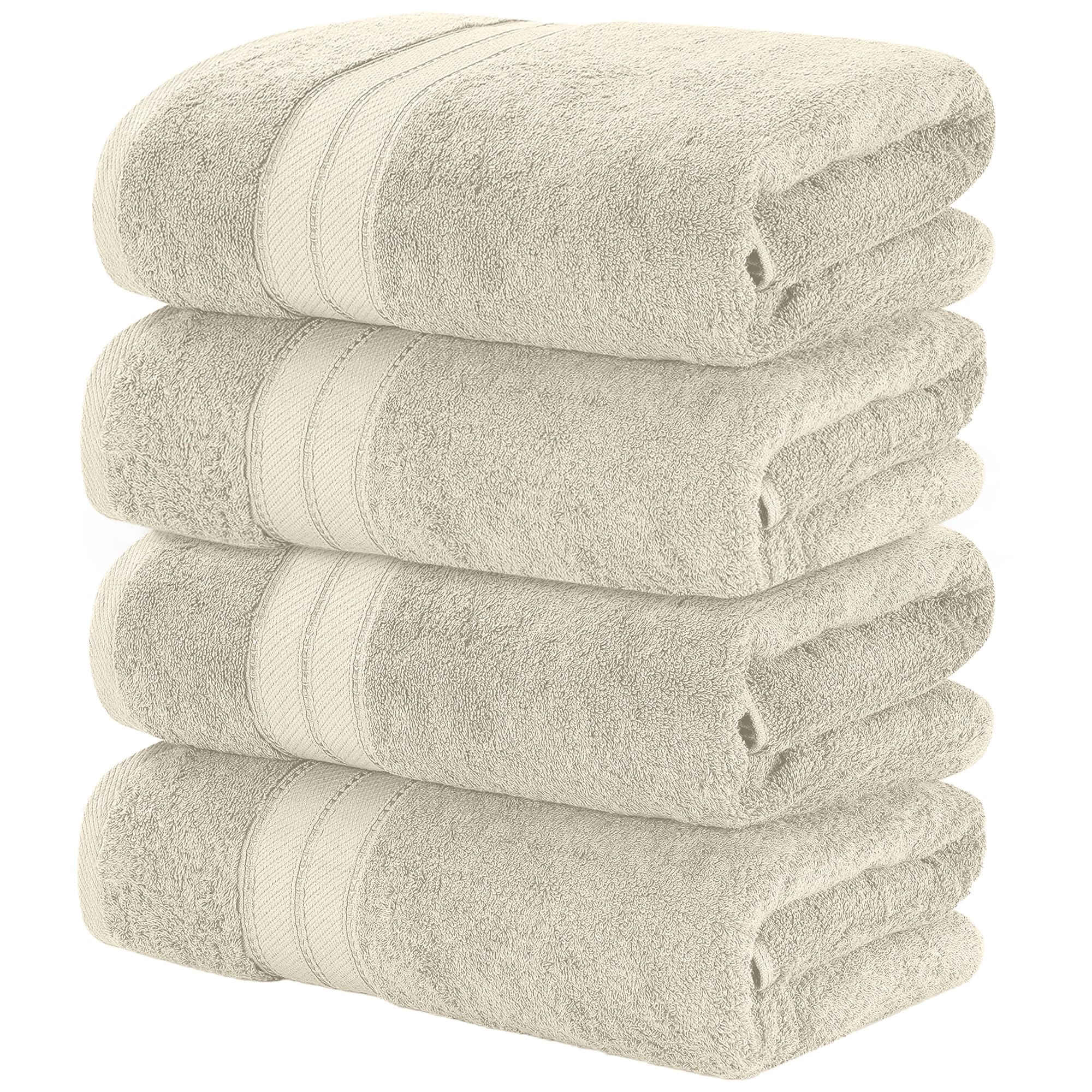 Amrapur Overseas 4-Pack Spunloft Bath Sheet, 35X66, Sand