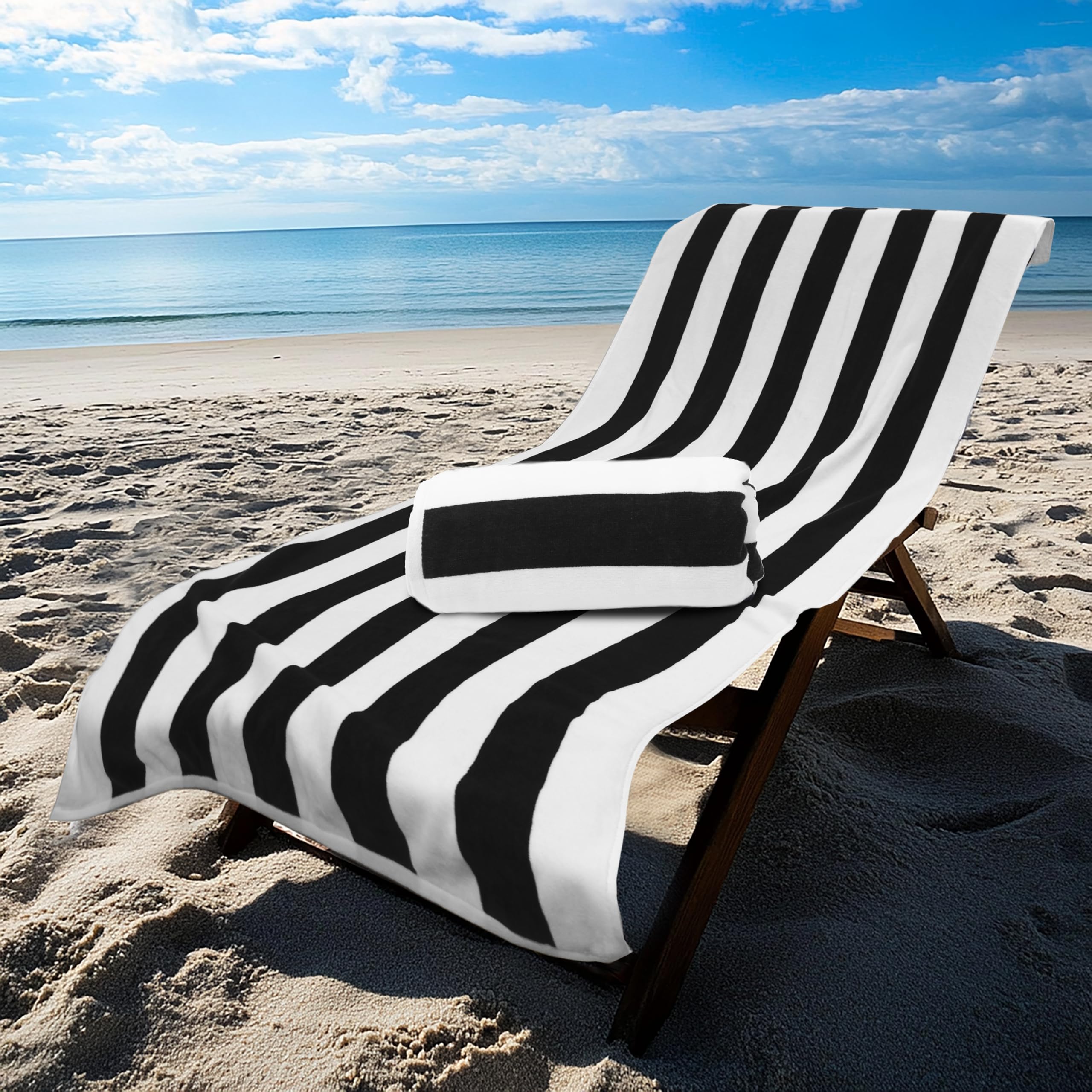 Cotton Craft Oversized Beach Towel - 2 Pack Xl Beach Towel - 100% Cotton Velour - Big & Huge - Thick Plush 450 Gsm Super Soft Lu