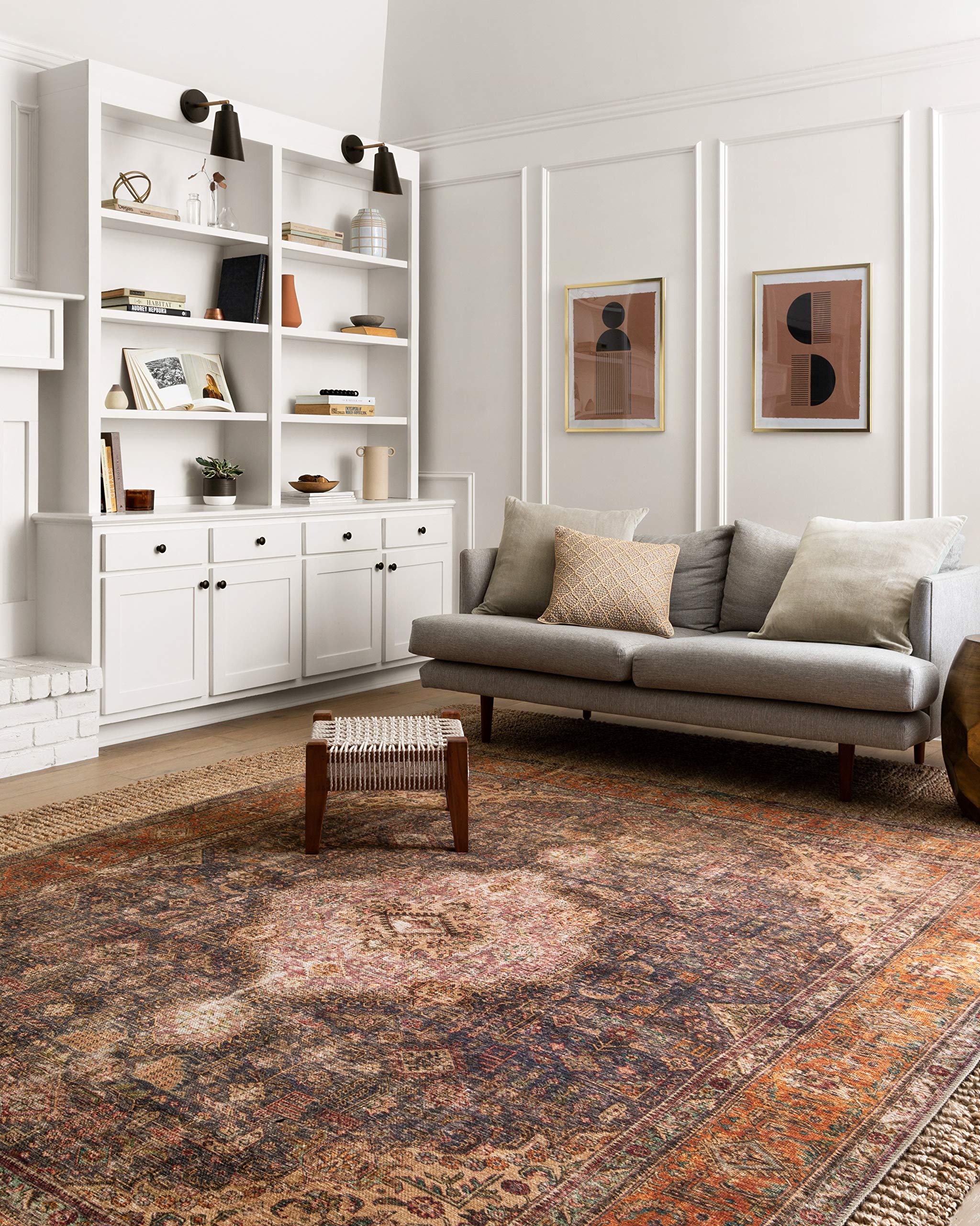 Loloi II Loren Plum/Multi 7-6 x 9-6 Area Rug