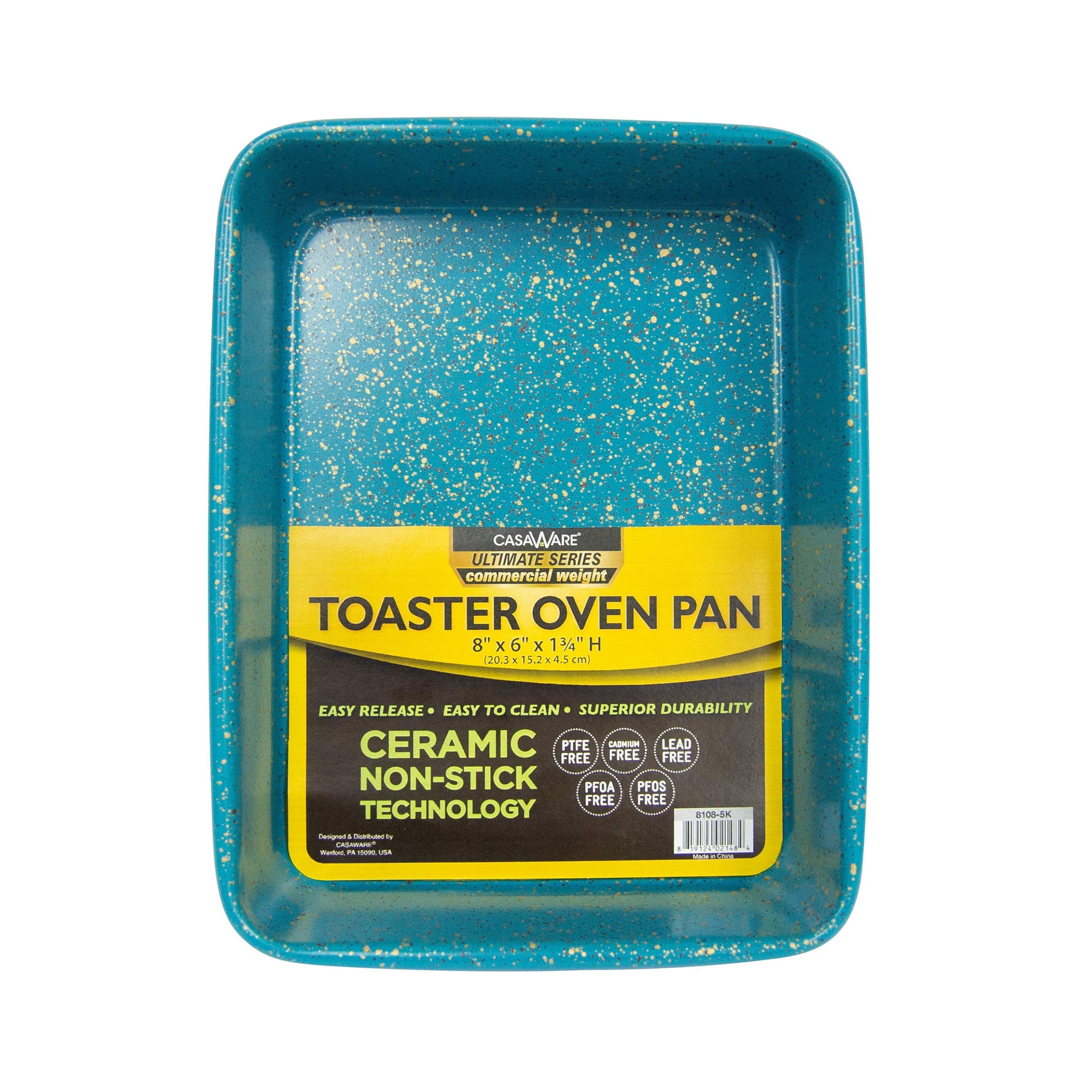 Casaware 3Pc Ultimate Series Commercial Weight Toaster Oven Bakeware Set (Blue Granite)