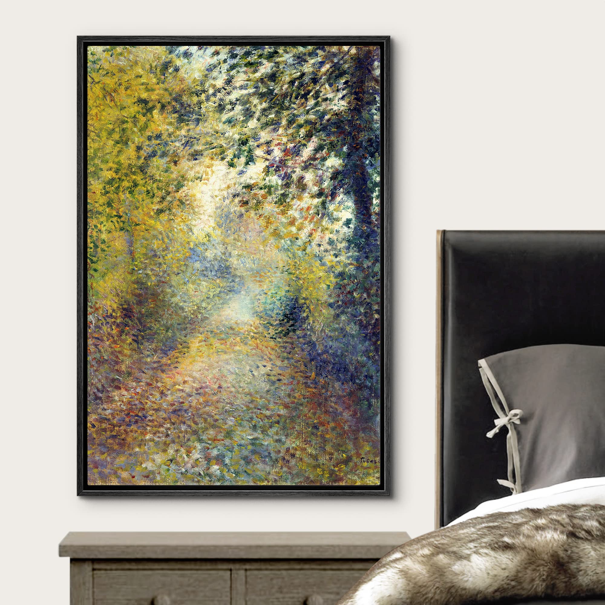 Wall26 Framed Canvas Print Wall Art The Wood By Pierre Renoir People Historic Illustrations Fine Art Traditional Scenic Colorful