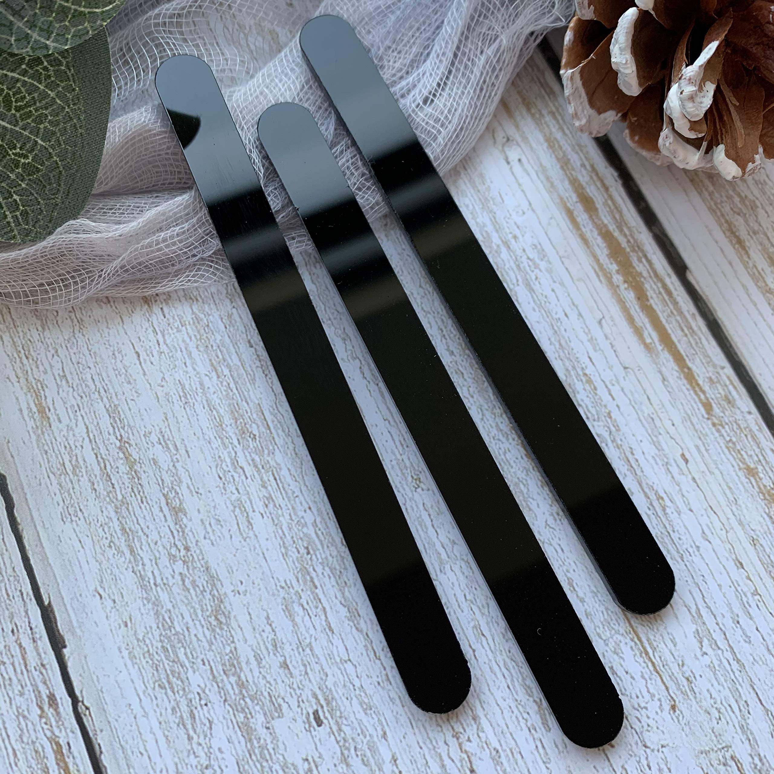 20 Pcs Acrylic Cakesicle Popsicle Sticks For Ice Creamsicle Candy Apple (Black)