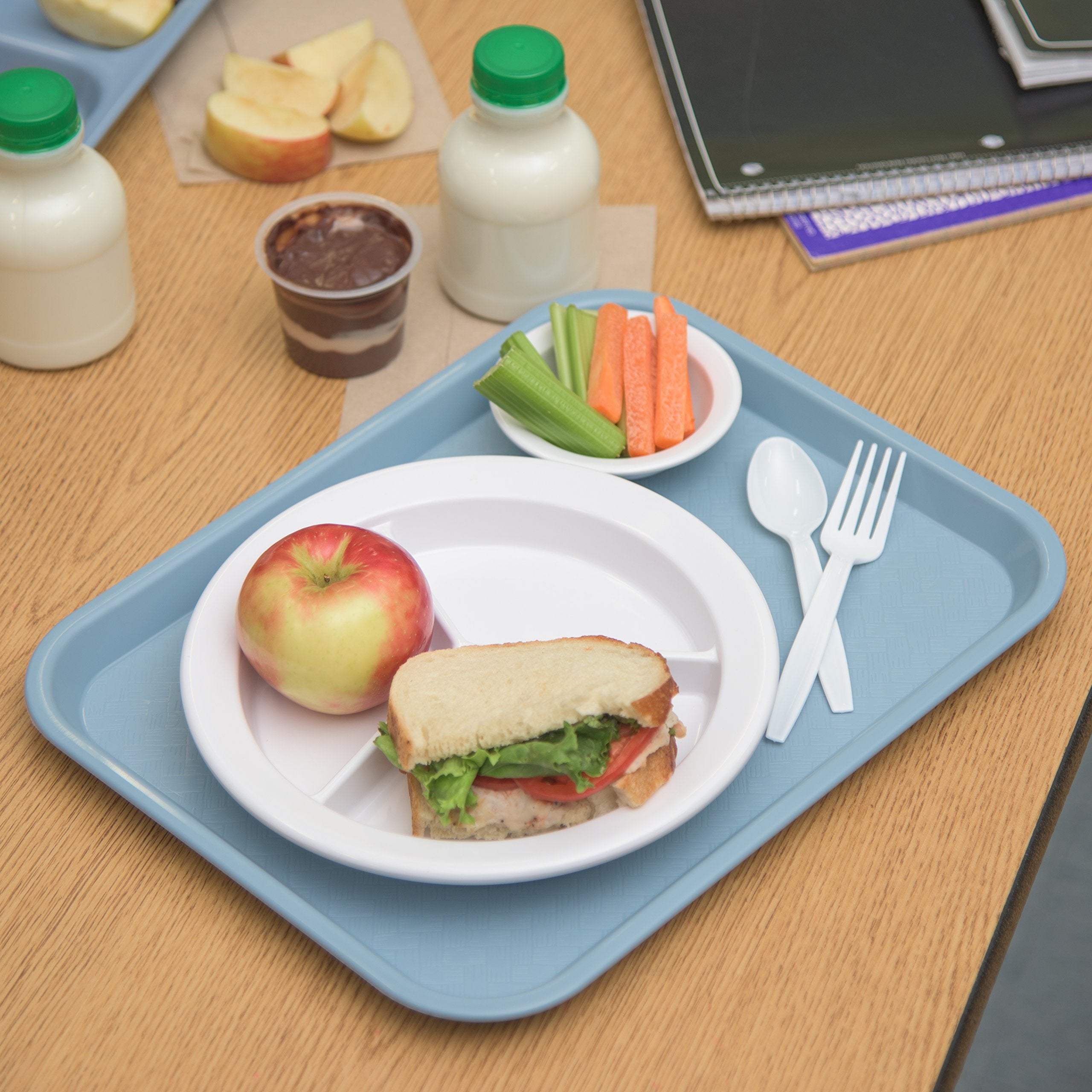 Carlisle Foodservice Products Ct101459 Caf   Standard Cafeteria / Fast Food Tray, 10'' X 14'', Slate Blue