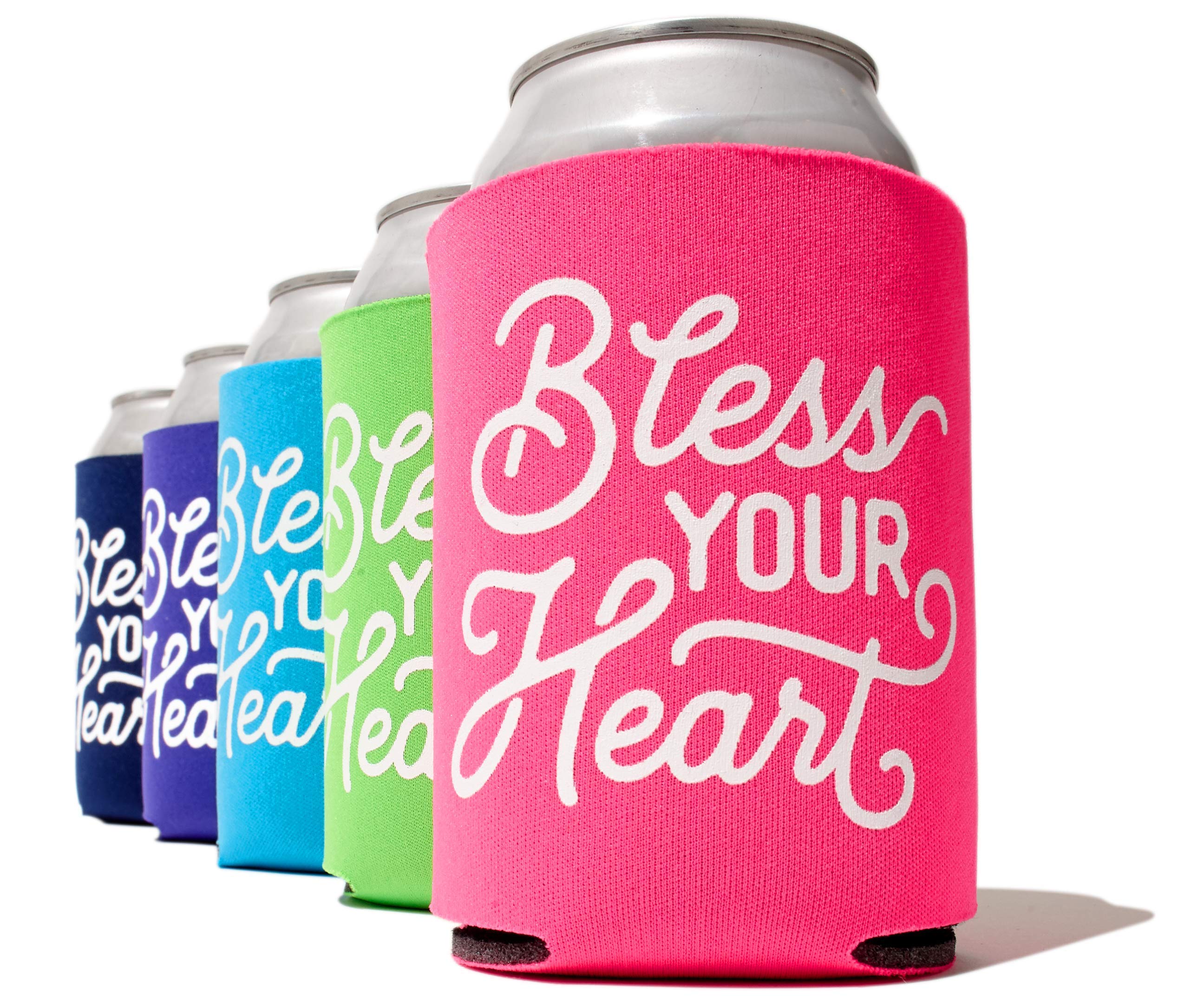Bless Your Heart Texas Party Beverage Insulator In Five Colors Can Sleeve Insulator Texas Gift