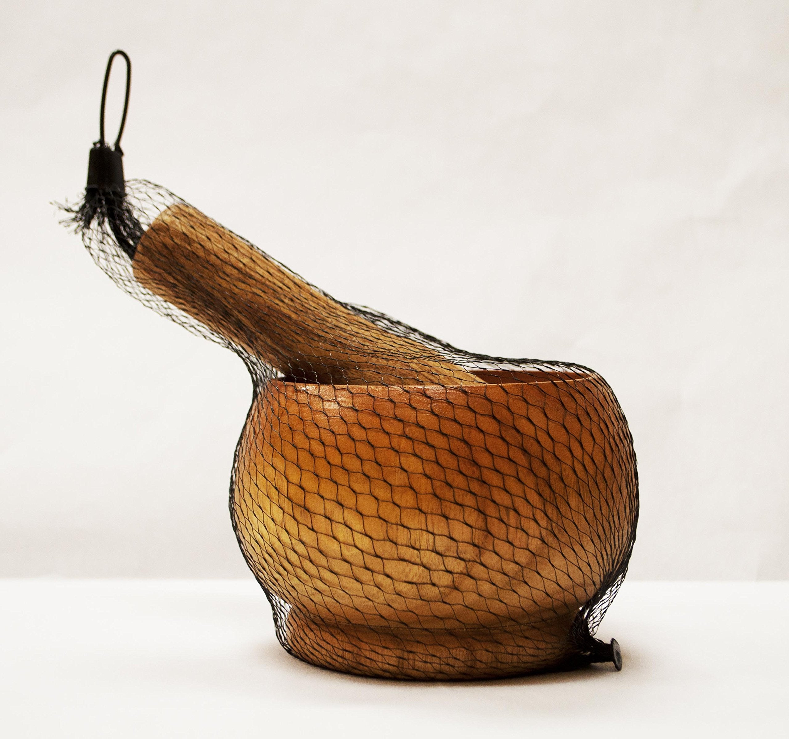 Uniware Heavy Duty Wood Mortar And Pestle (3.5'' X 4.5'' X 5.5'')