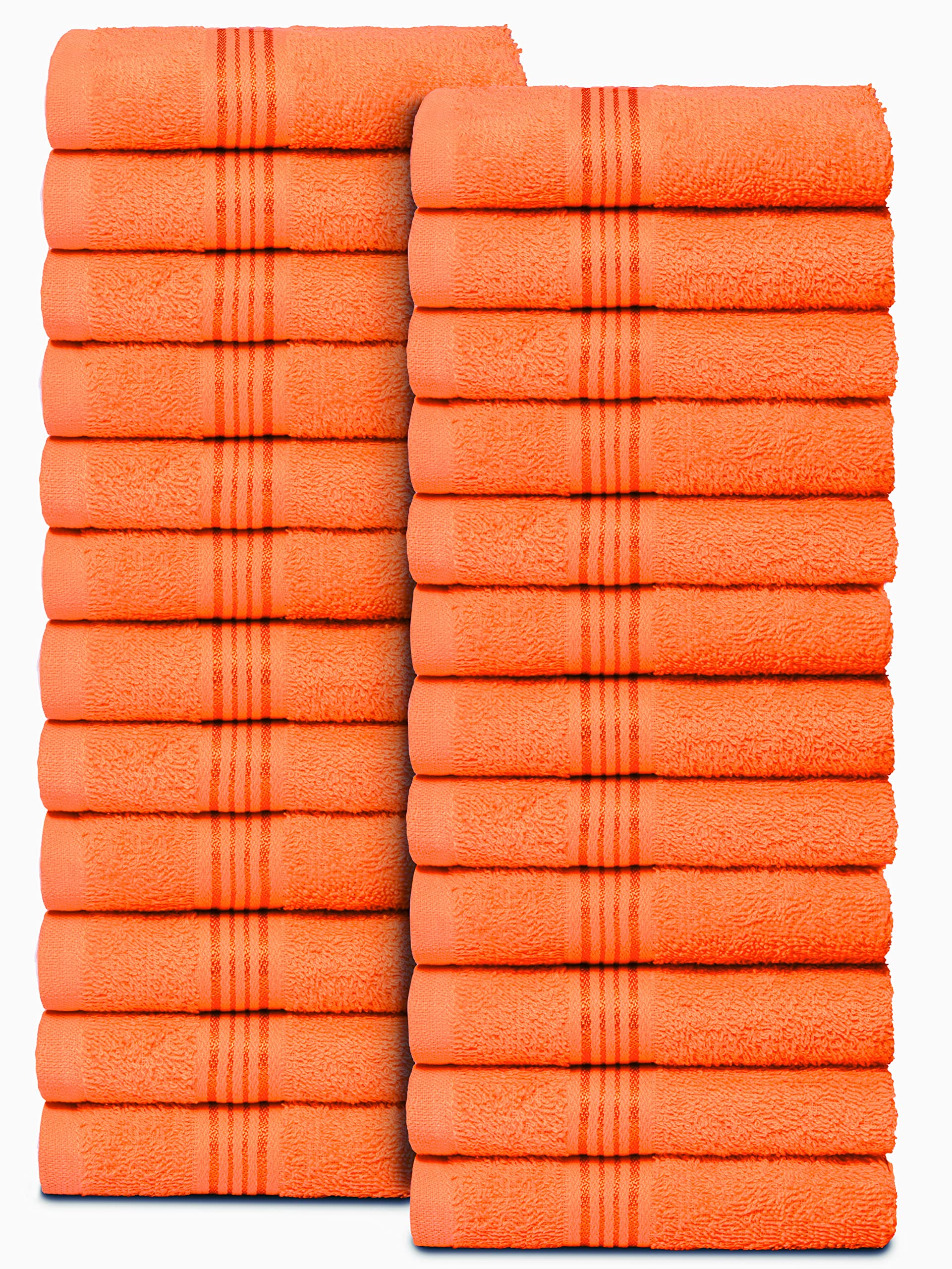 Belizzi Home Ultra Soft Cotton Washcloths, Contains 24 Piece Face Cloths 12X12 Inch, Ideal For Everyday Use Face Towels, Compact