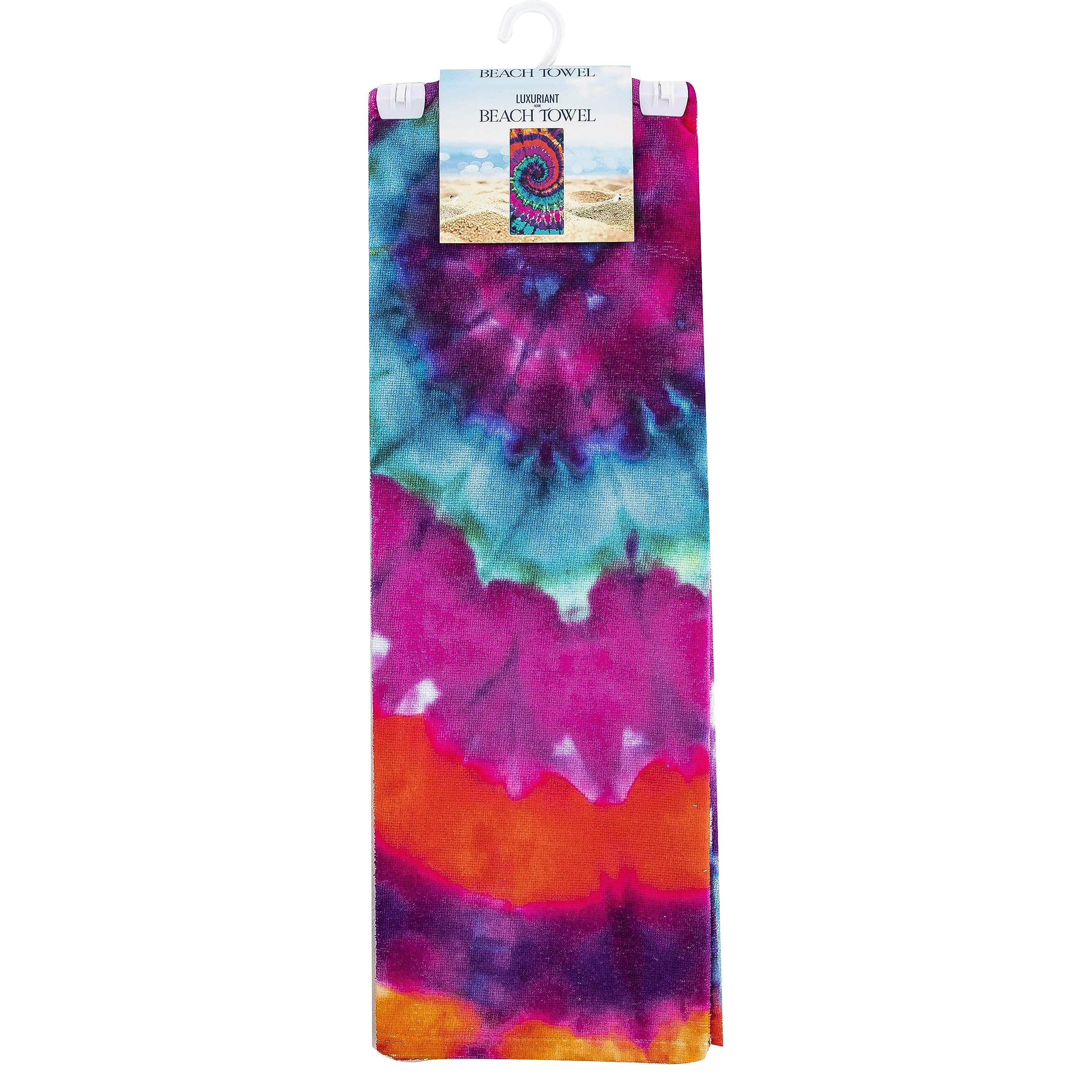 Psychedelic Tie Dye Beach Towel;  30'' X 60''(D0102H94Ccw.)