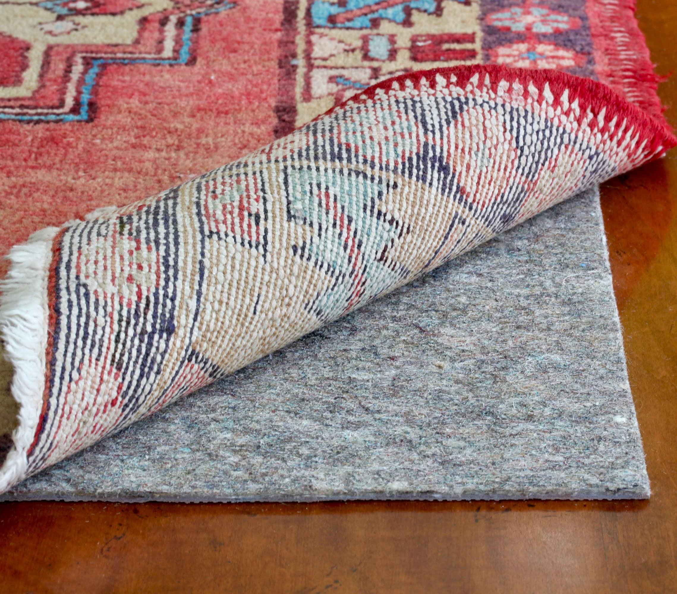 RUGPADUSA - Dual Surface - 610 x 810 - 1/8 Thick - Felt + Rubber - Non-Slip Backing Rug Pad - Adds Low-Profile Comfort and Pro
