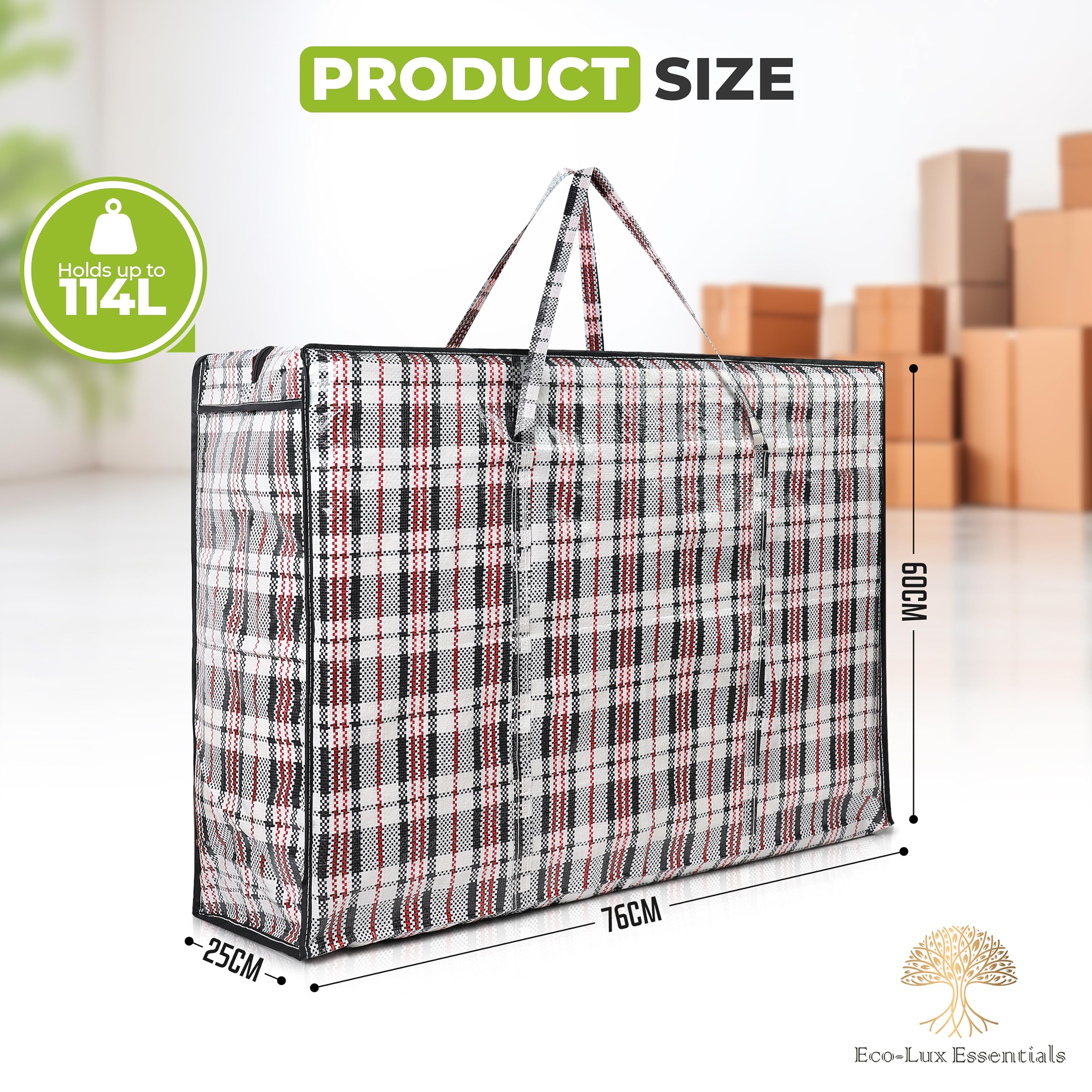 8Pcs Extra Large Laundry Bags With Handles And Zipper, Heavy Duty Xxl Storage Bags, Travel Laundry Tote Bag, Clothes Storage Bag