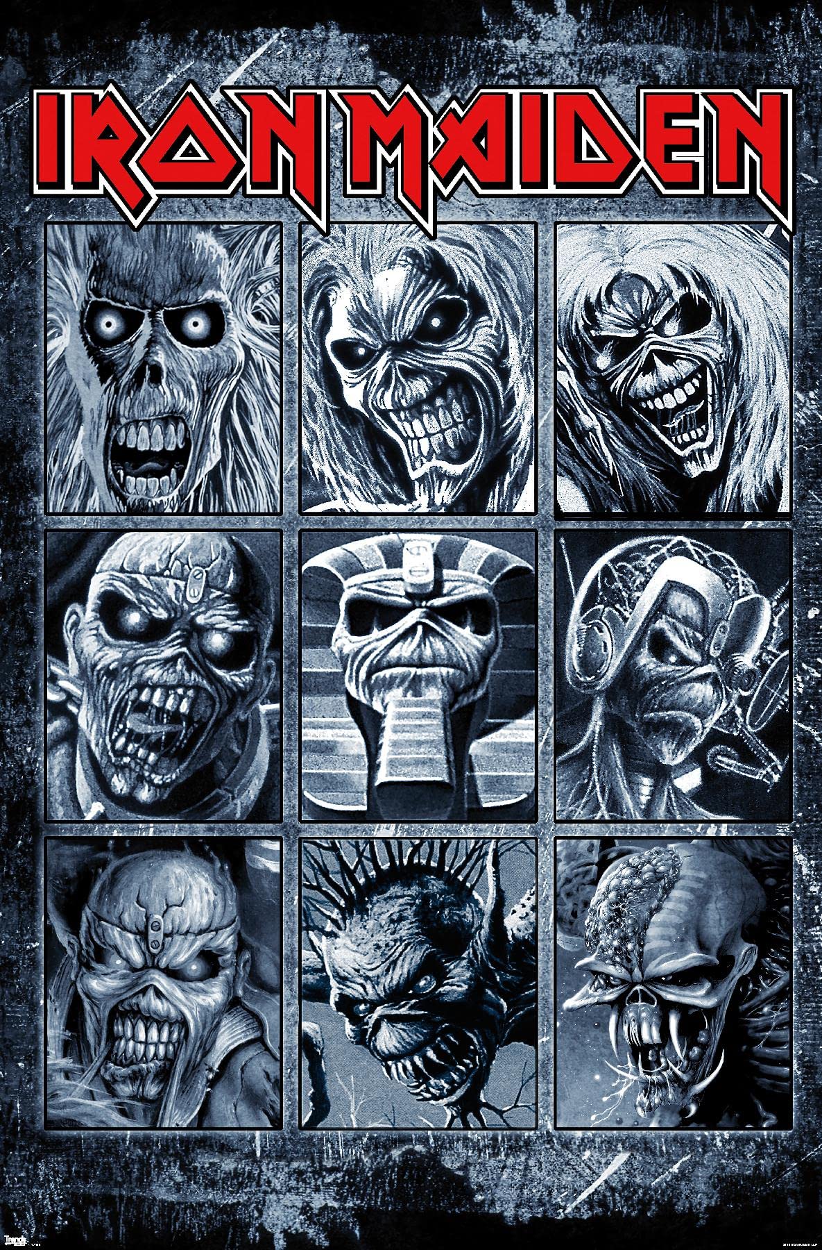 Trends International Iron Maiden - Grid Wall Poster, 22.375'' X 34'', Unframed Version