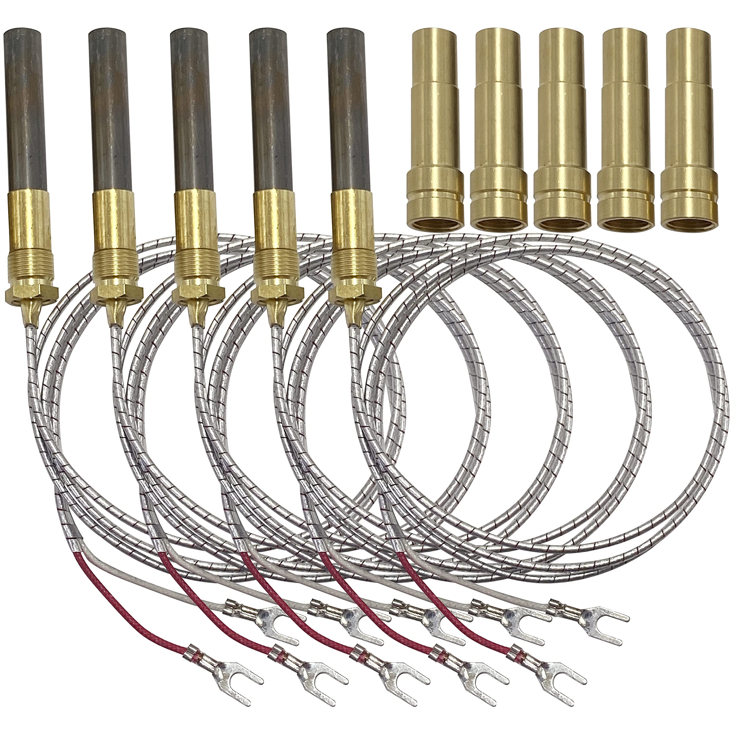 MCAMPAS 36 Thermopile Generator 750 Millivolt Thermopile with PG9 Adapter Replacement for Fire Gas Stoves Heat, Glo Gas Stoves O