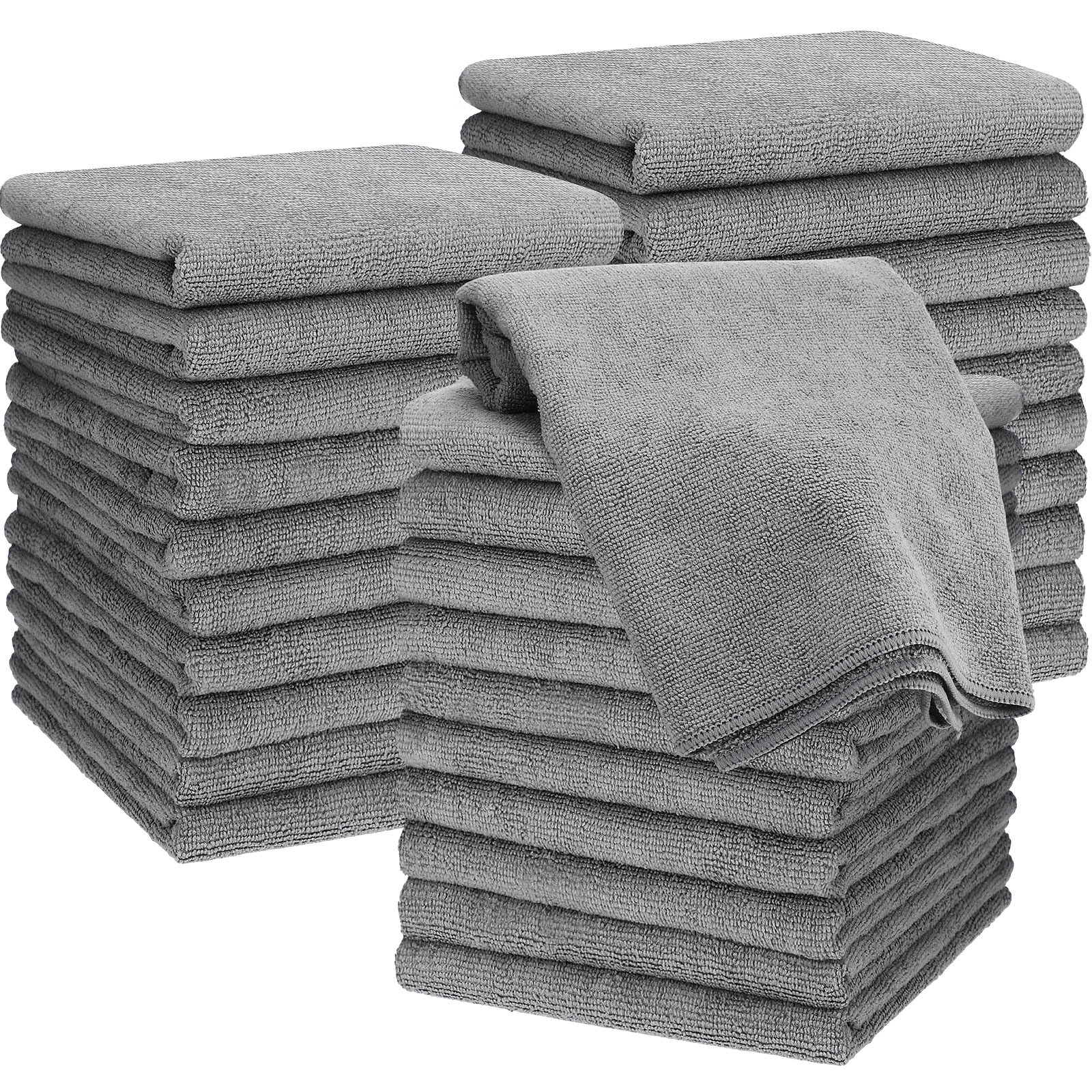 Panelee 24 Packs of Bleach Proof Towels Microfiber Absorbent Bleach Resistant Salon Hand Towels for Gym, Bath, Spa, Shaving, Sha