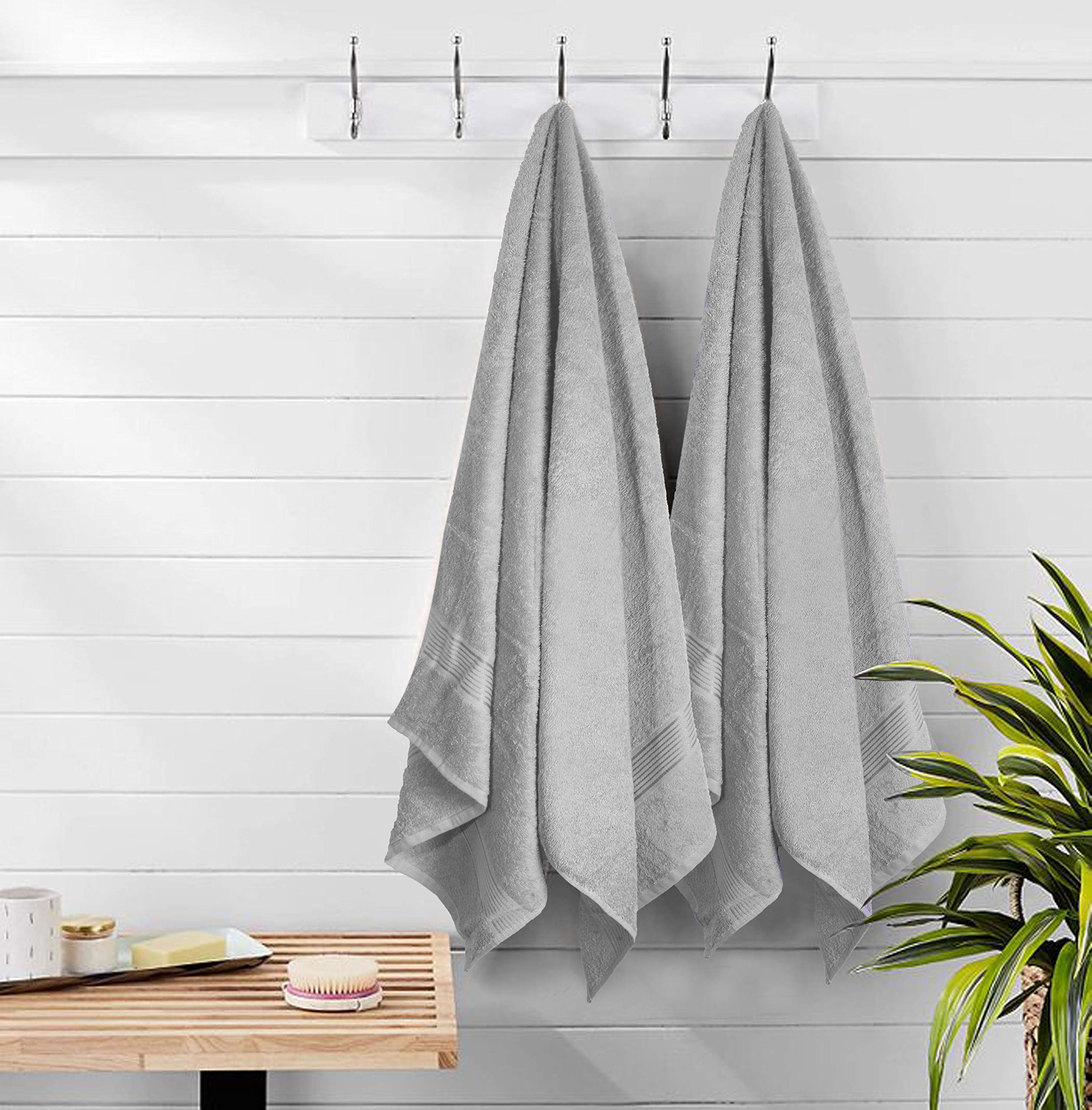 Belizzi Home Ultra Soft 6 Pack Cotton Towel Set, Contains 2 Bath Towels 28X55 Inch, 2 Hand Towels 16X24 Inch & 2 Wash Coths 12X1