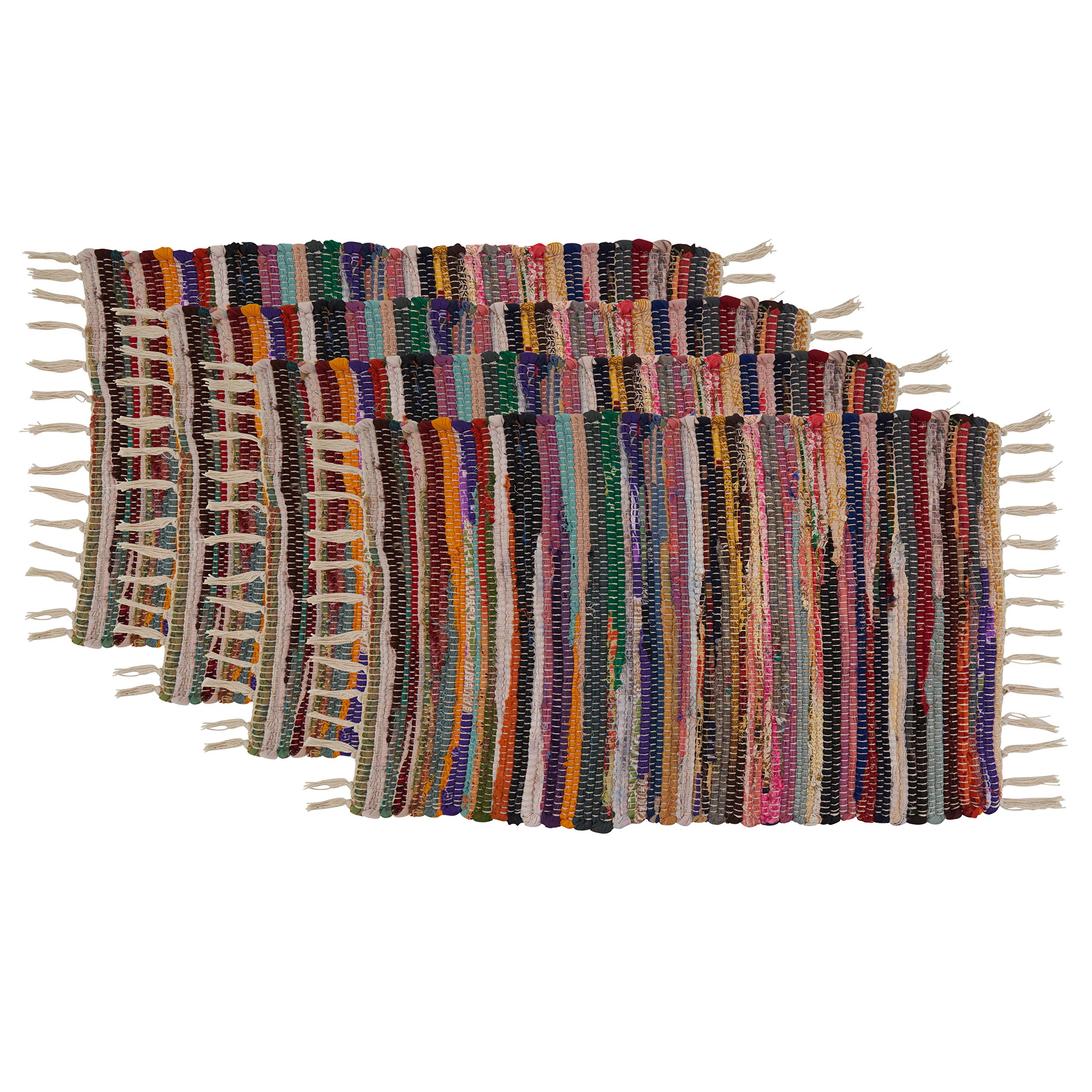 Multi-Colored Chindi Placemats (Set Of 4)