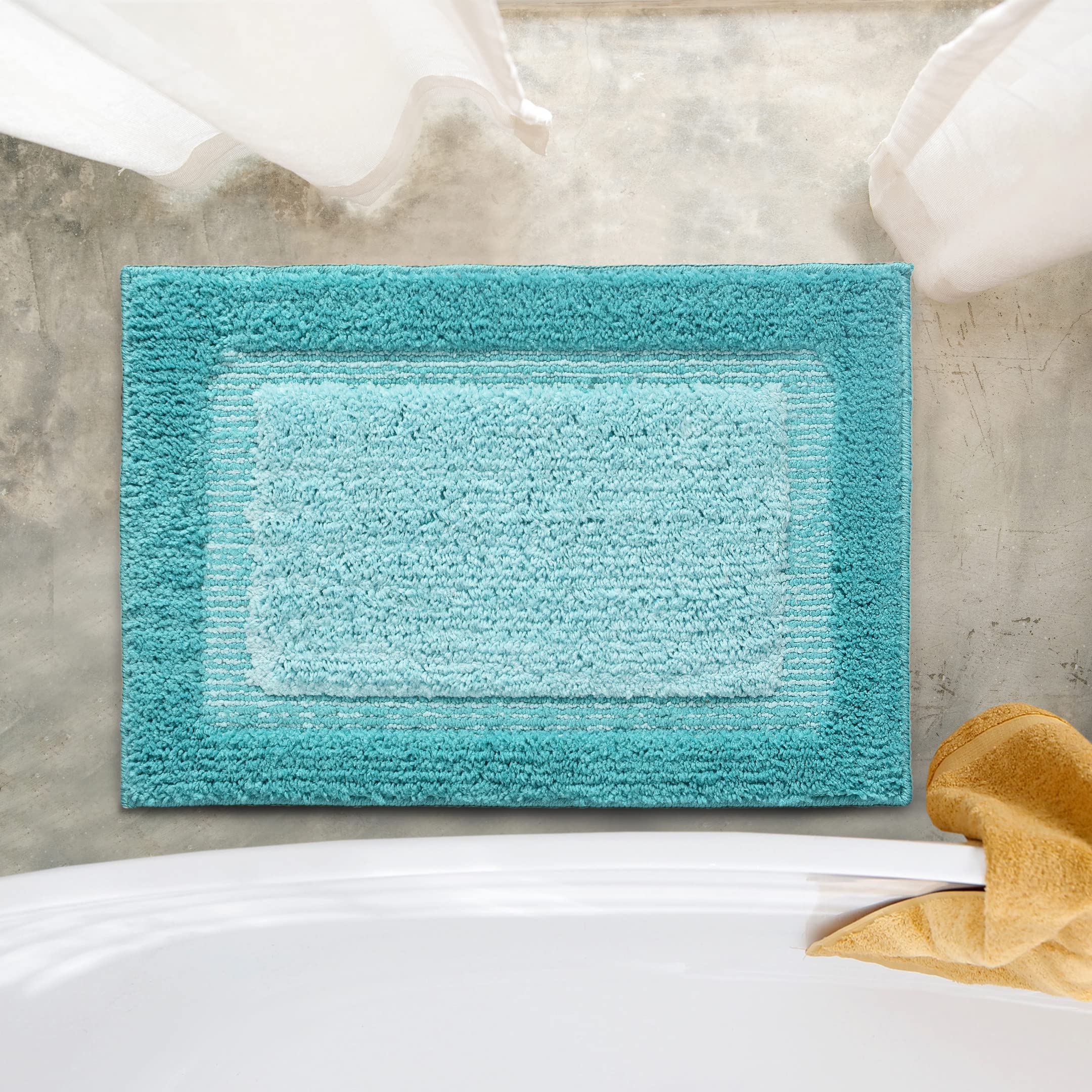 Elyesse Bath-Door Mat 40X58 Cm. Antiskid & Washable By Saral Home(Green)