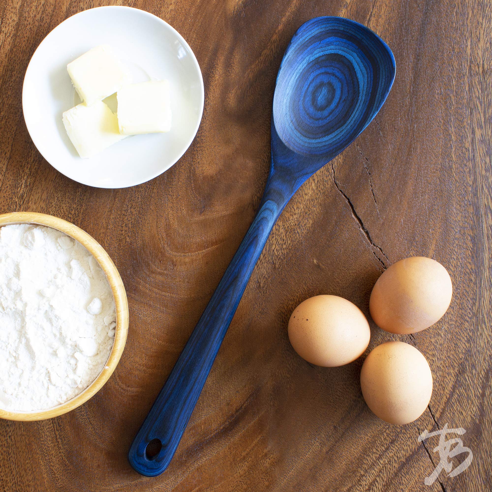 Baltique Malta Collection 12-1/2'' Wooden Cooking Spoon, Safe For Nonstick