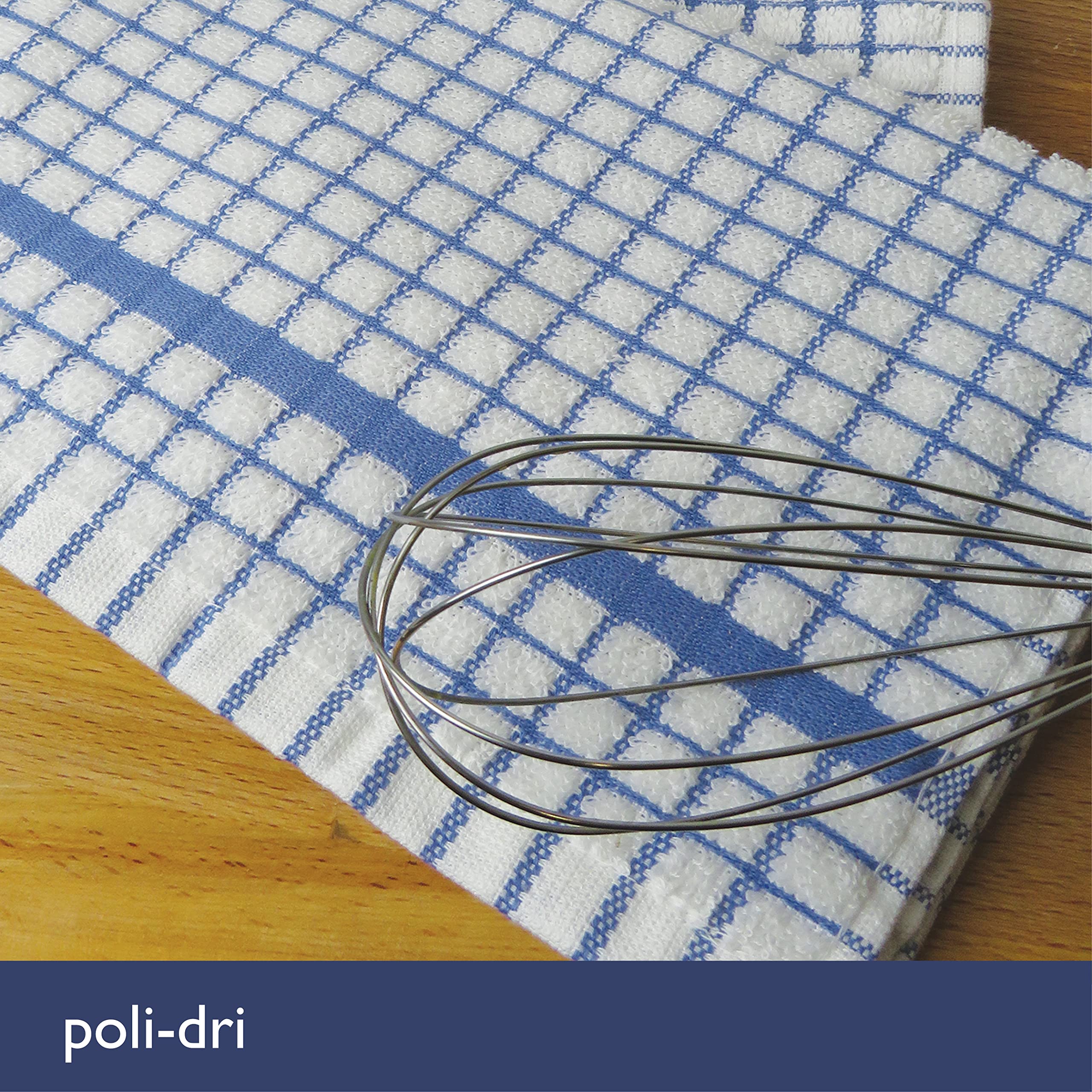 Samuel Lamont Poli-Dri Towel White With Cornflower Blue