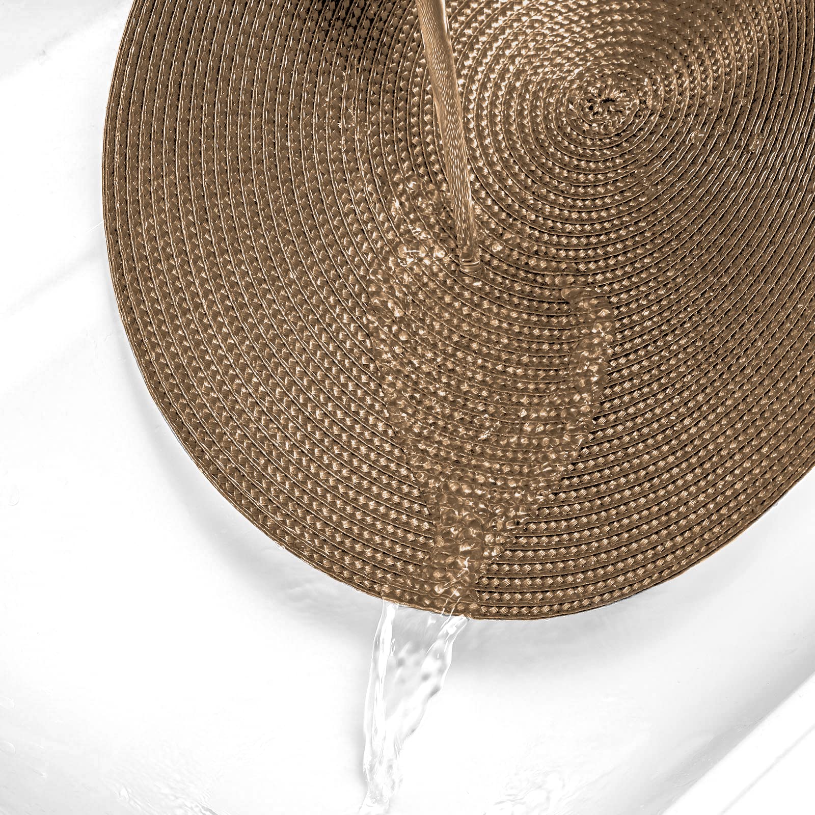 Ahhfsmei Round Braided Placemats 15 Inch Round Table Mats For Dining Tables Natural Woven Heat Resistant Place Mats Set Of 6 (Br