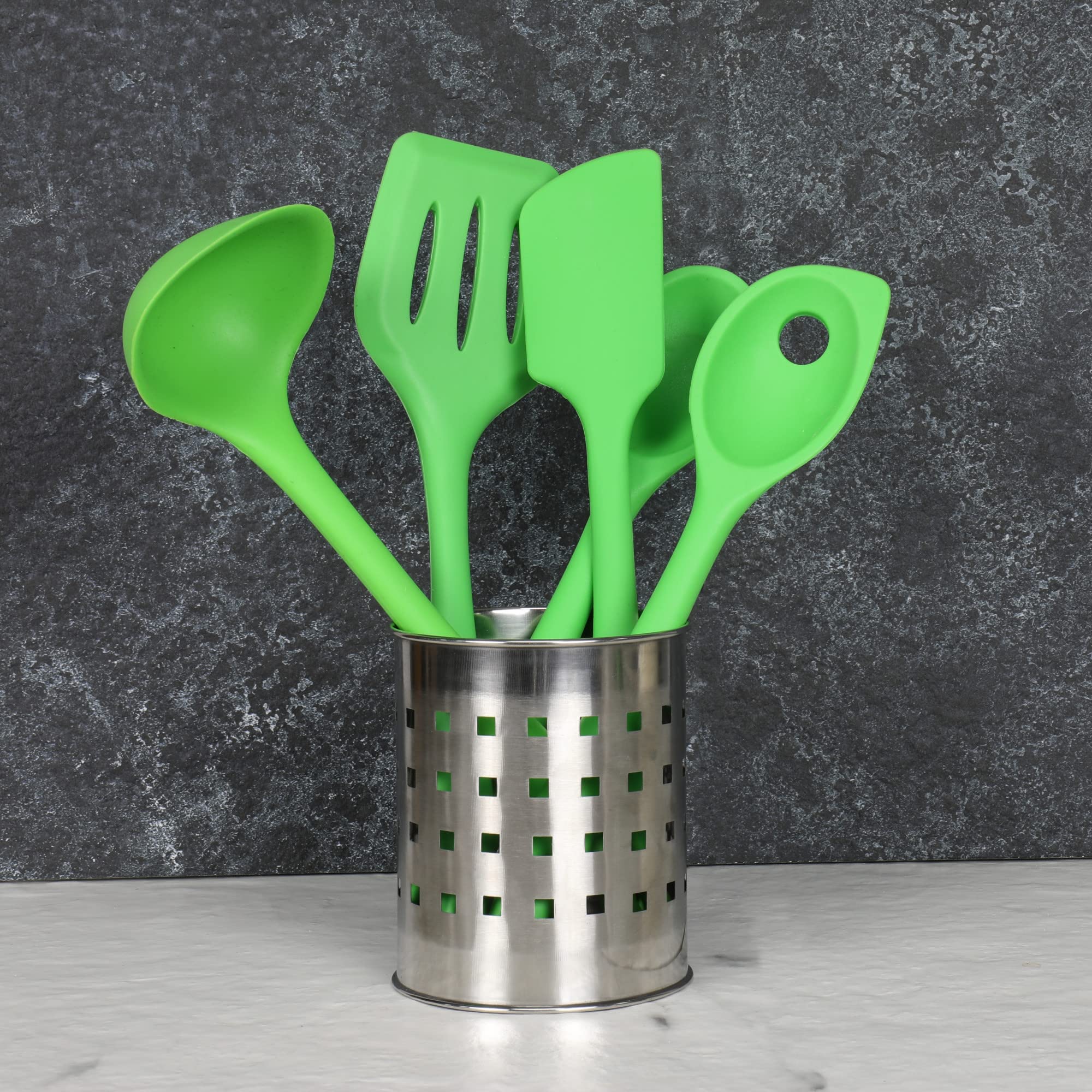 Chef Craft Premium Silicone Kitchen Tool And Utensil, 11 Piece Set, Green