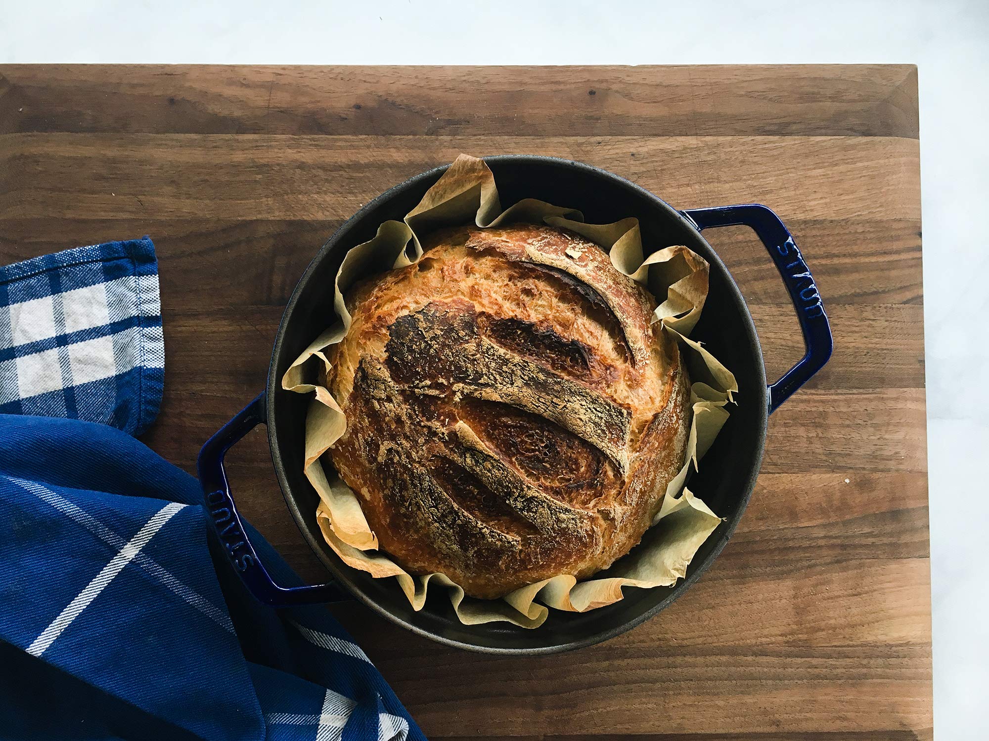 Staub Cast Iron 4-Qt Round Cocotte - Dark Blue, Made In France
