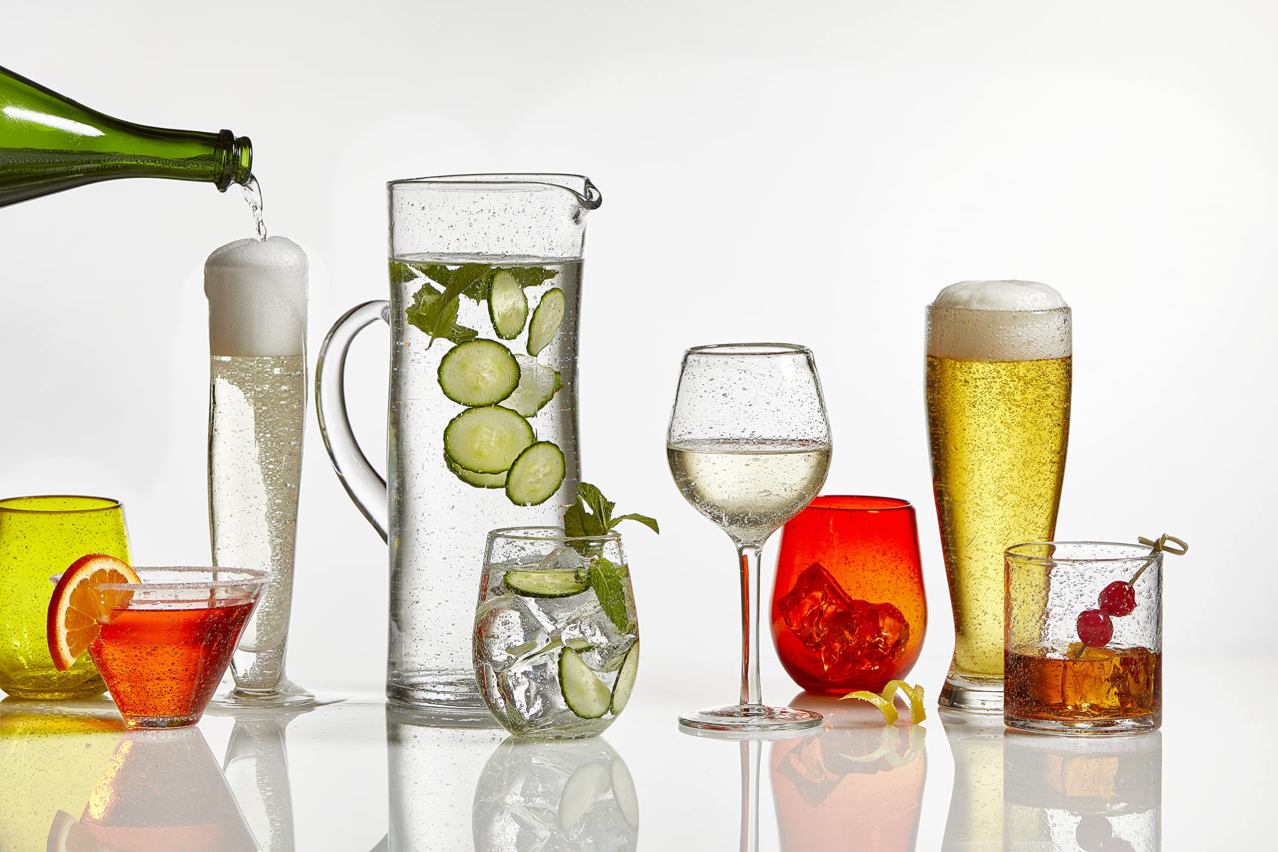 Tag Bubble Clear Glass Pilsner, 25 Oz. Clear