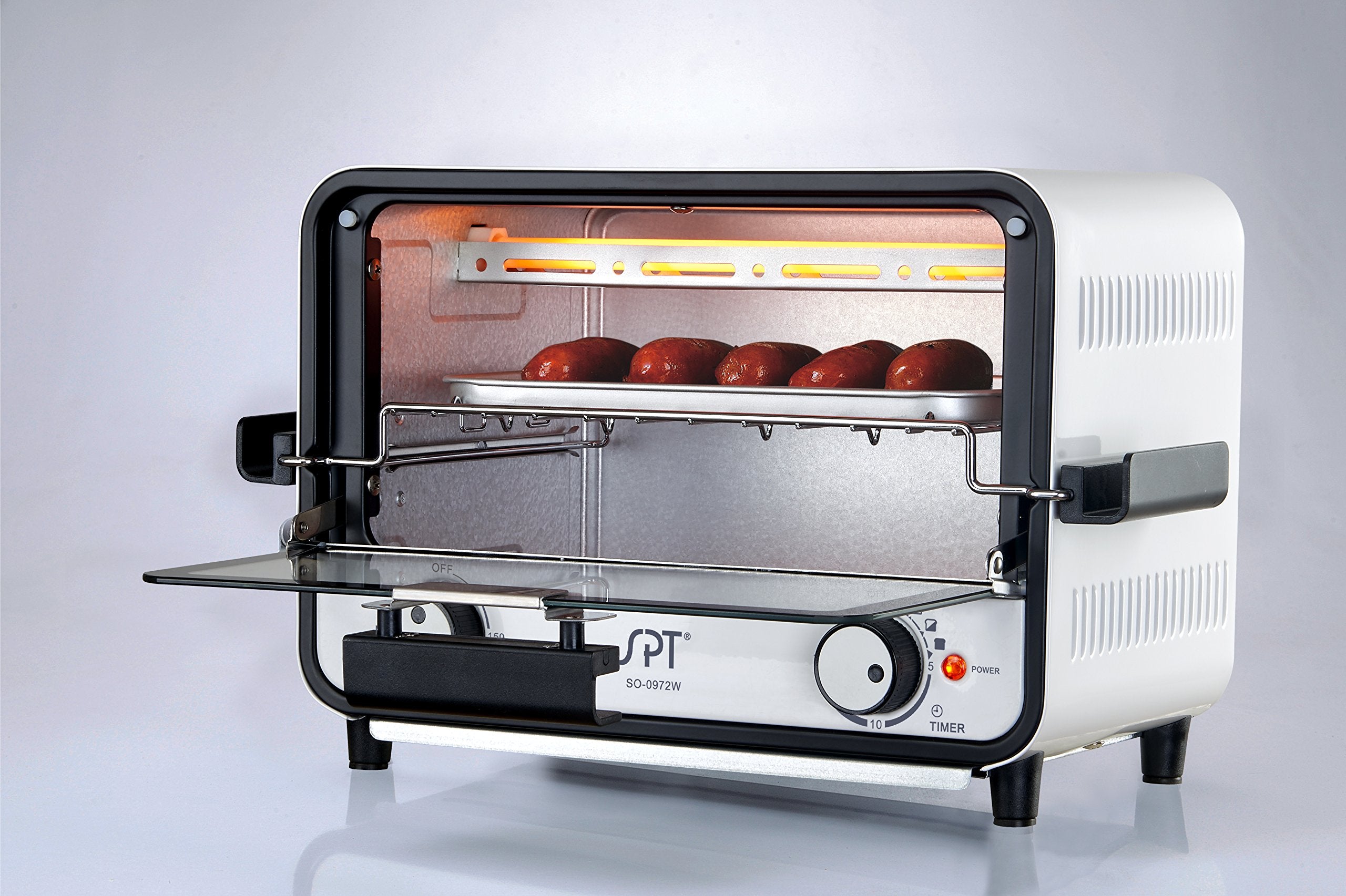 Spt So-0972Wa: Easy Grasp 2-Slice Countertop Toaster Oven,White,9 Liters Capacity