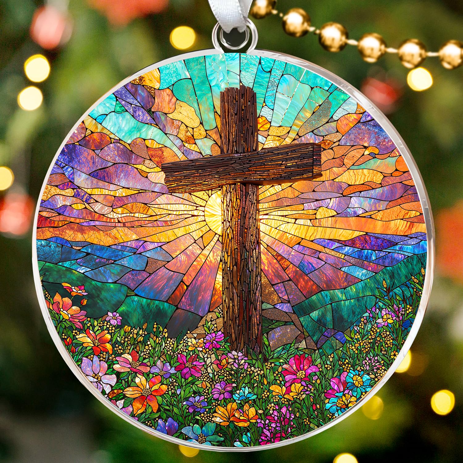 HEXMOZ Cross Ornaments for Christmas Tree - Christian Ornament, Religious Christmas Ornaments 2025 - Christian Religious Gifts f