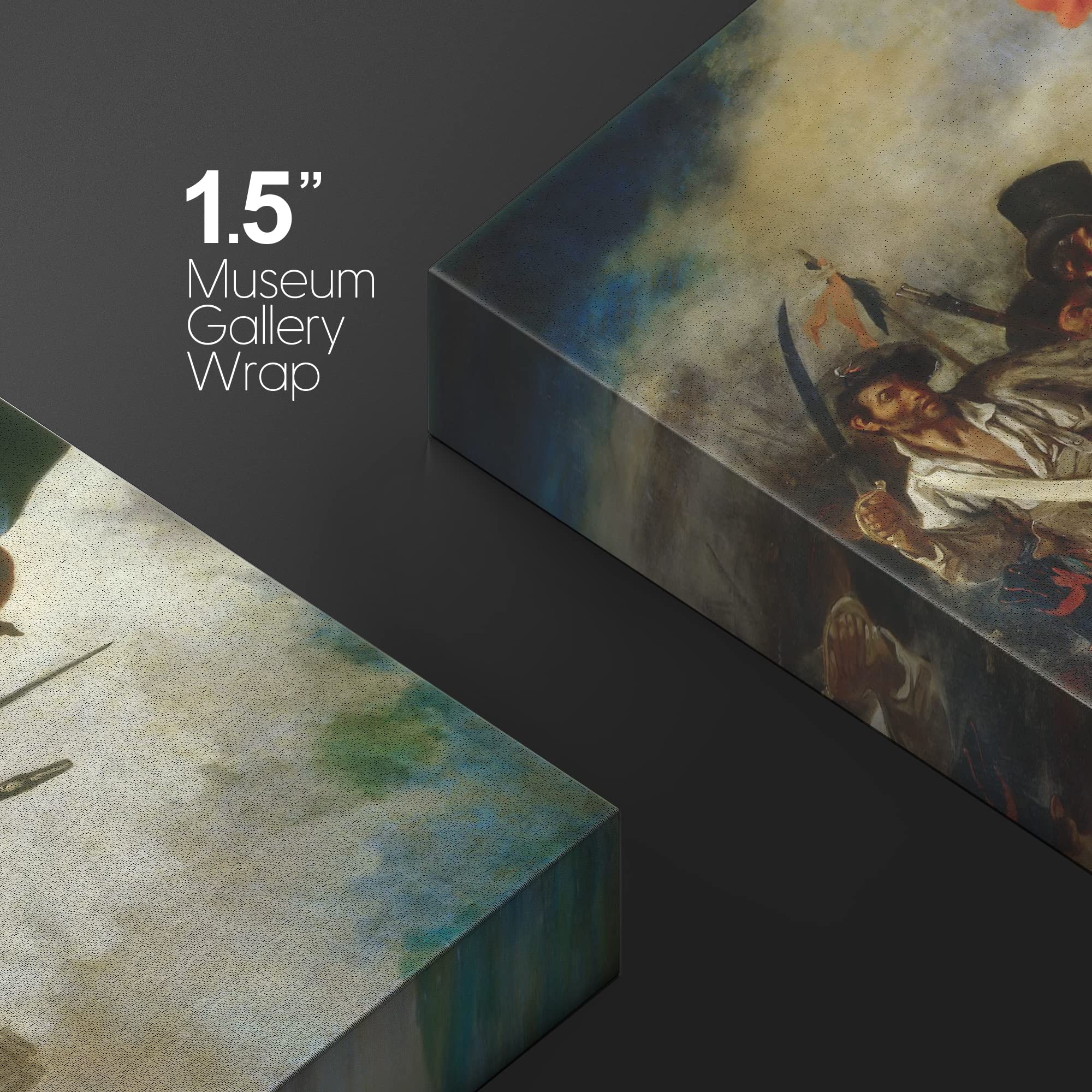 Liberty Leading The People By Eugene Delacroix Giclee Canvas Prints Wrapped Gallery Wall Art | Stretched And Framed Ready To Han