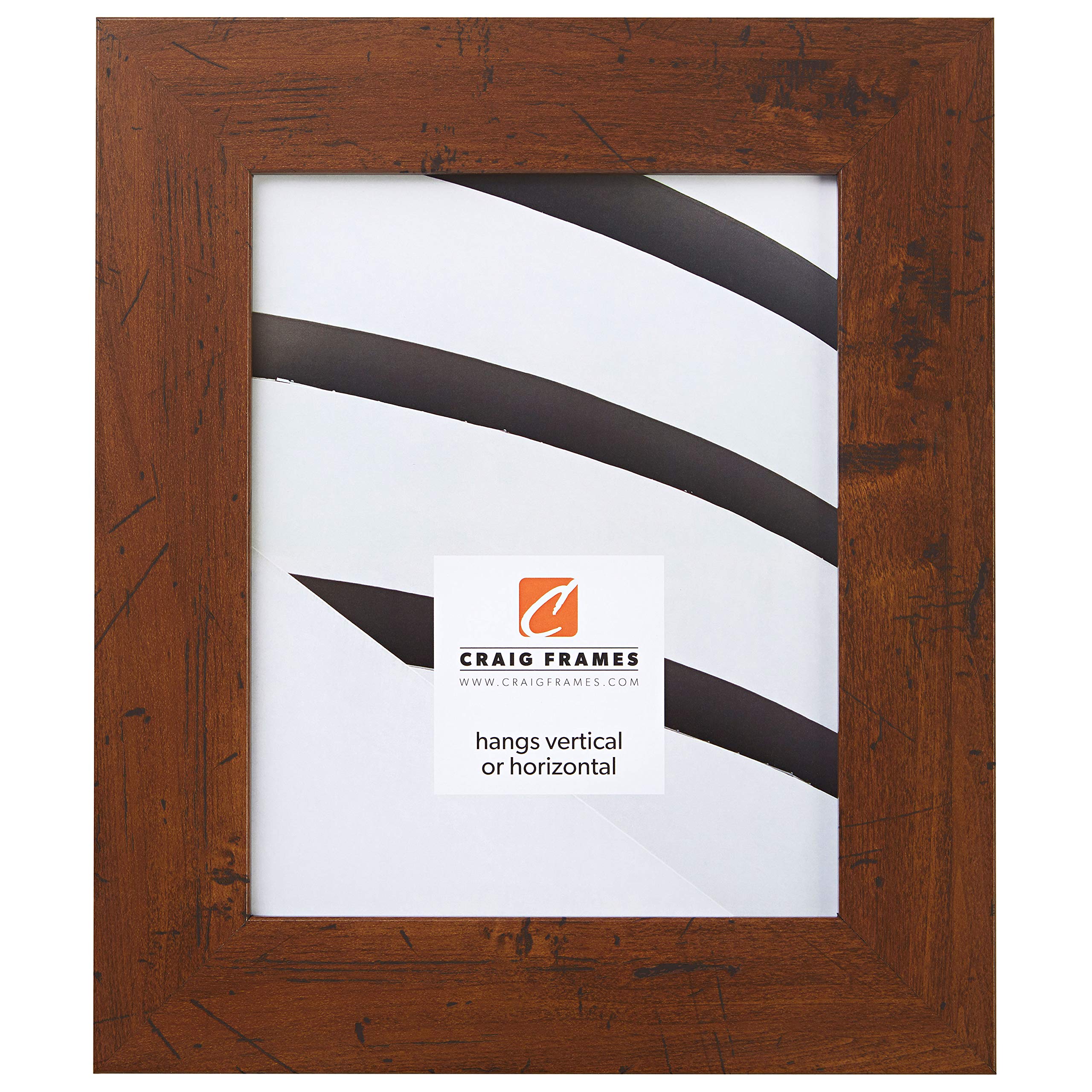 Craig Frames FM74DKW 8 by 12-Inch Picture Frame, Smooth Finish, 2-Inch Wide, Dark Brown